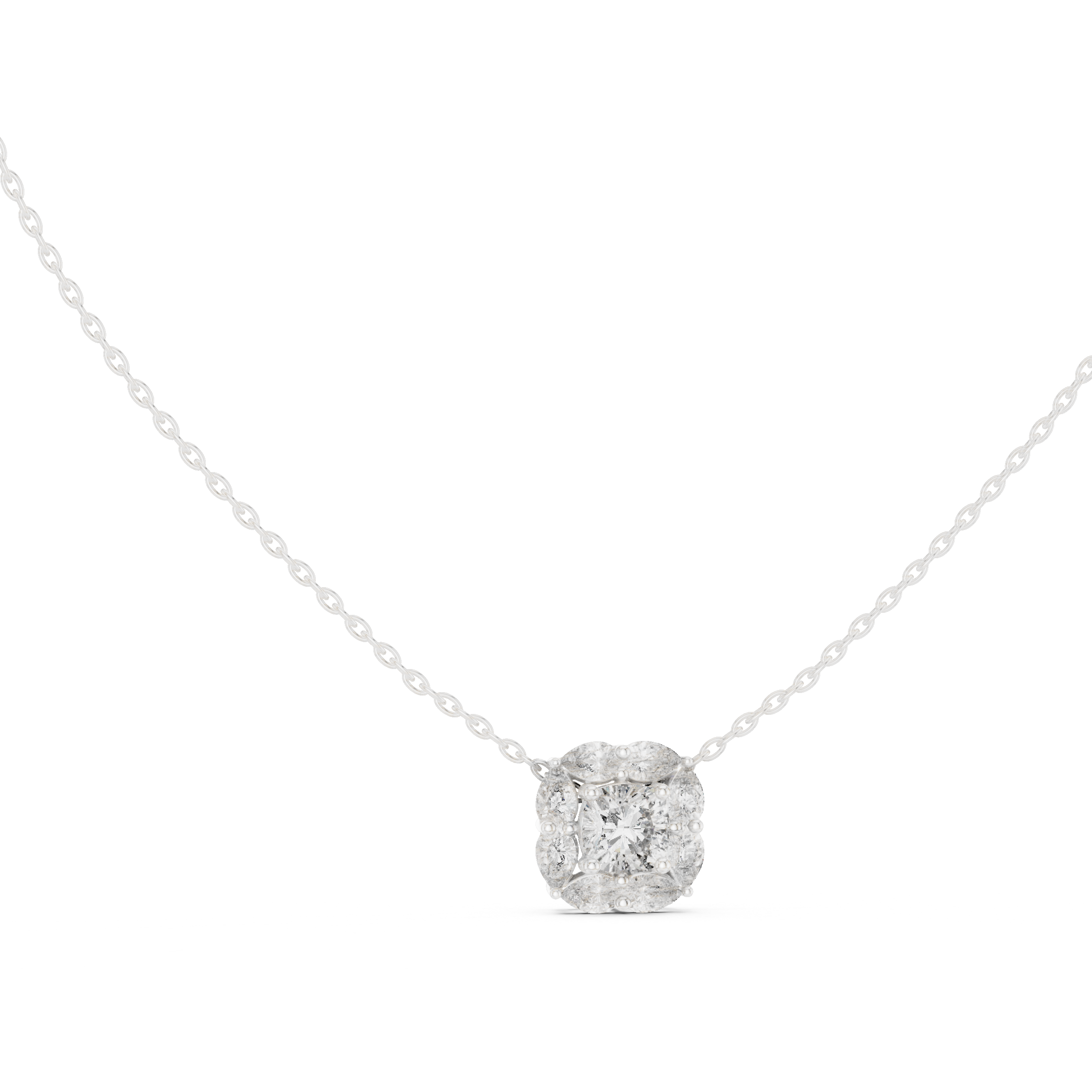Cushion Halo Pendant
