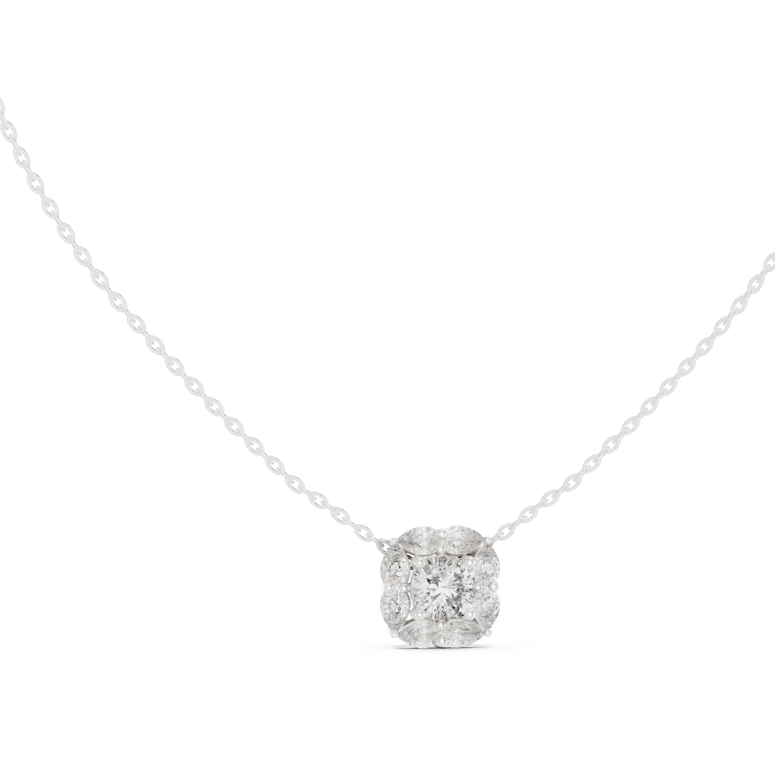 Cushion Halo Pendant
