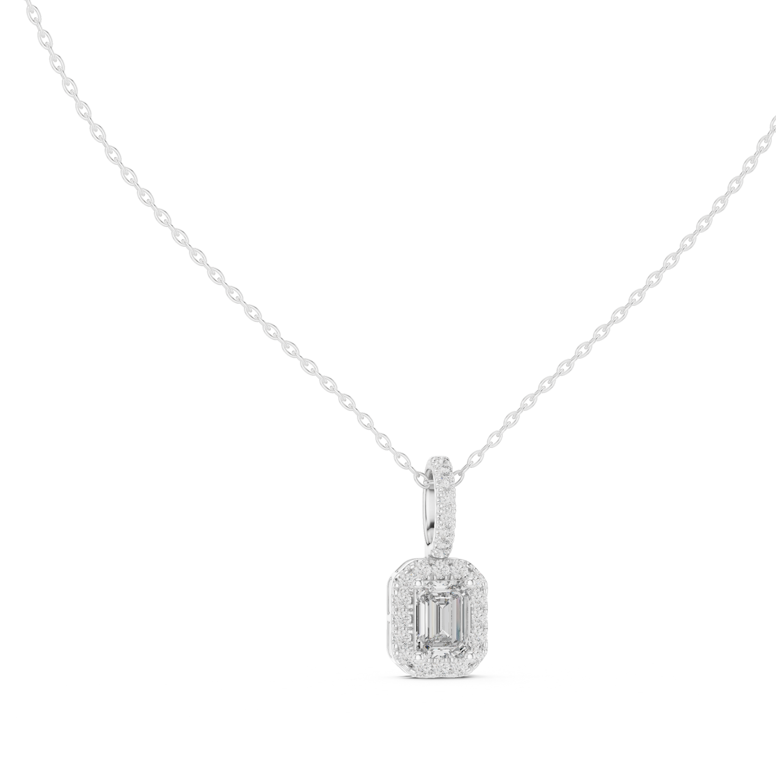 Emerald Halo Pendant