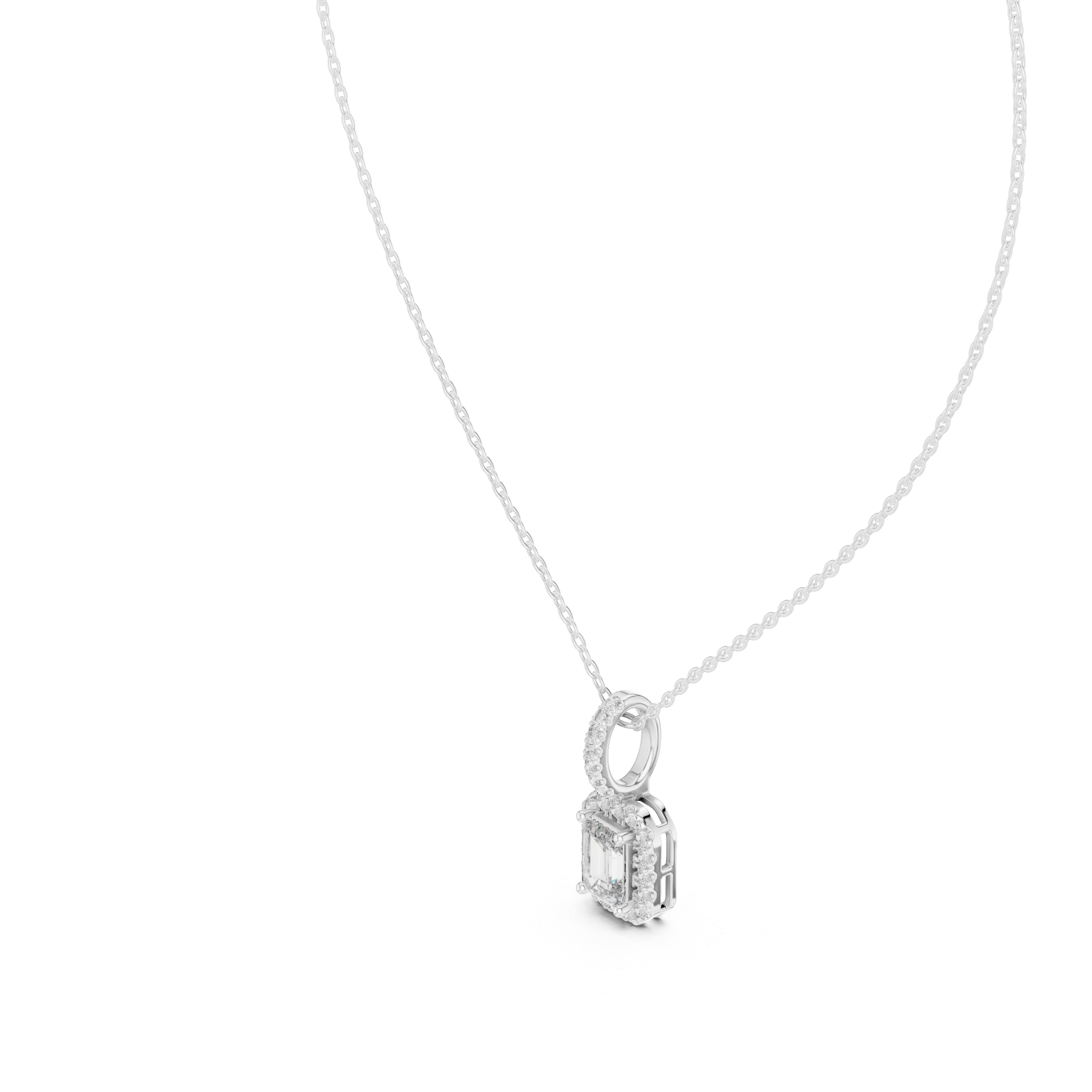 Emerald Halo Pendant