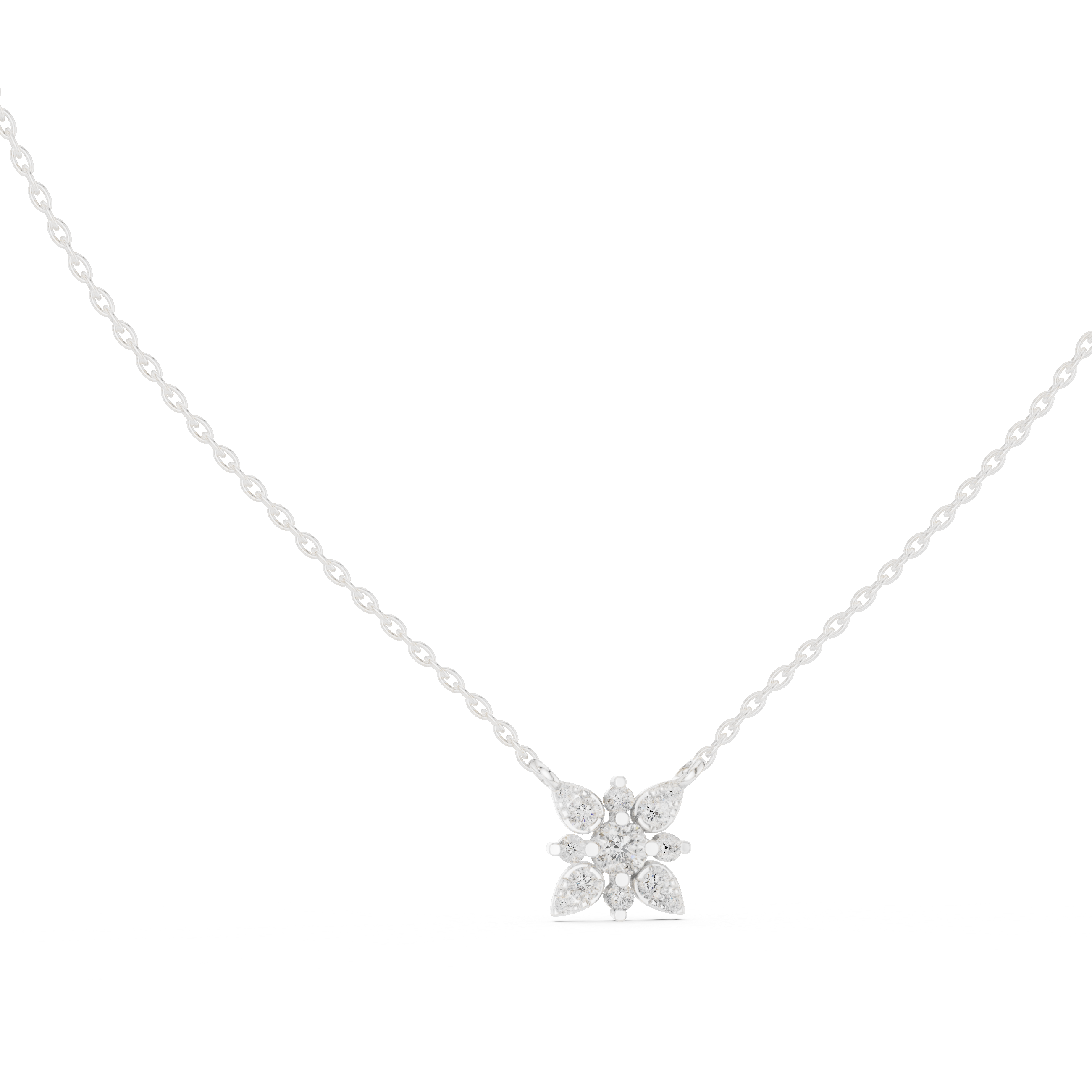 Floral Diamond Pendant