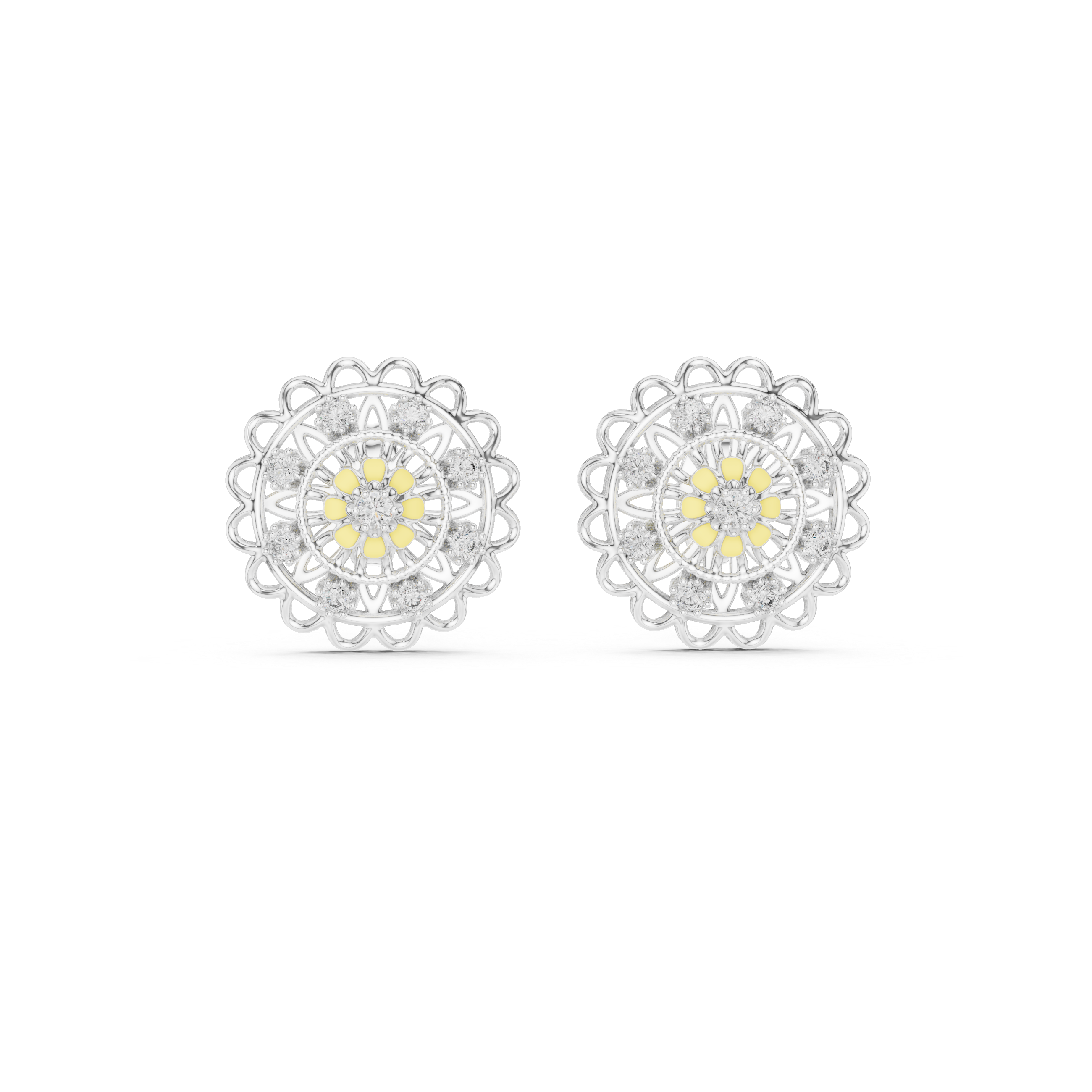 Floral Halo Studs