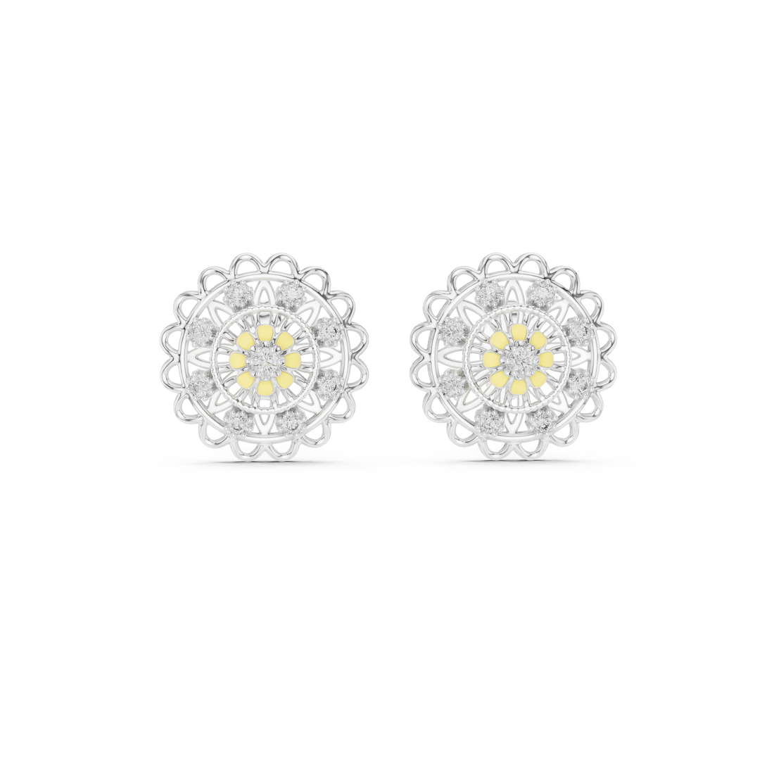 Floral Halo Studs