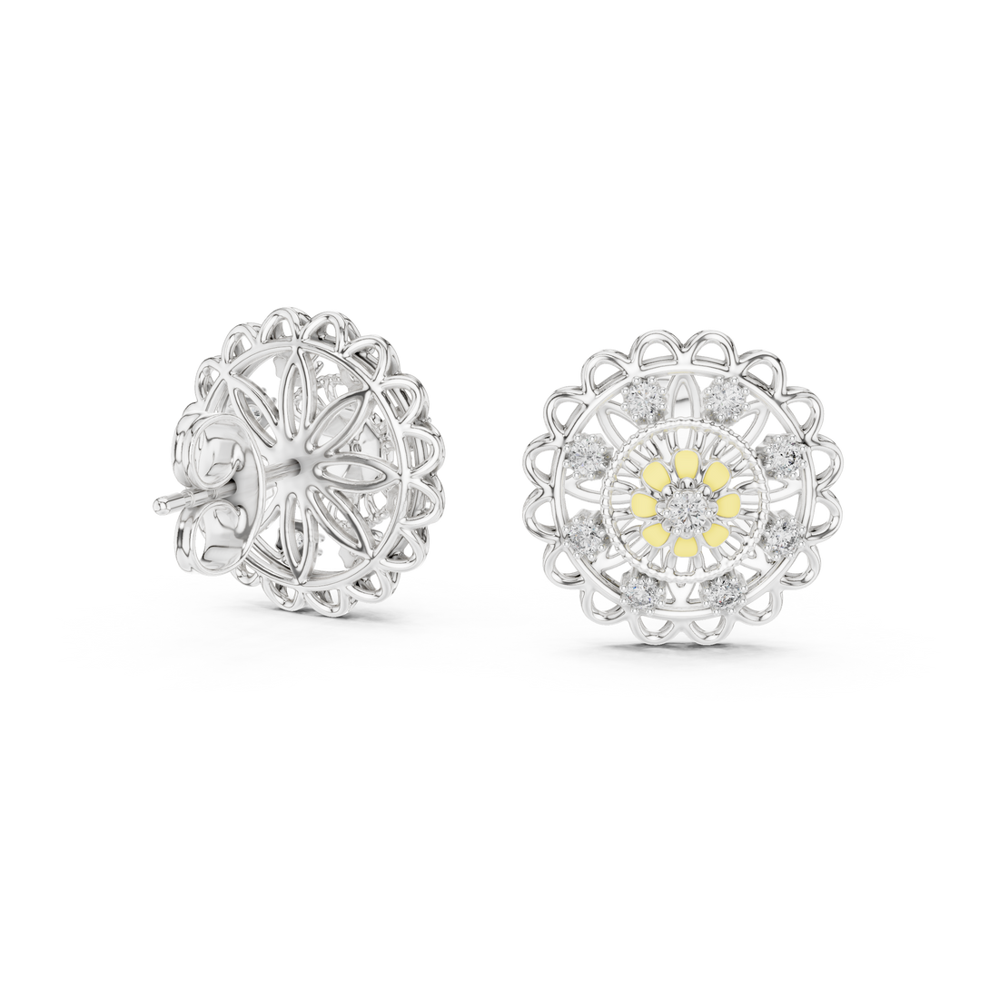 Floral Halo Studs