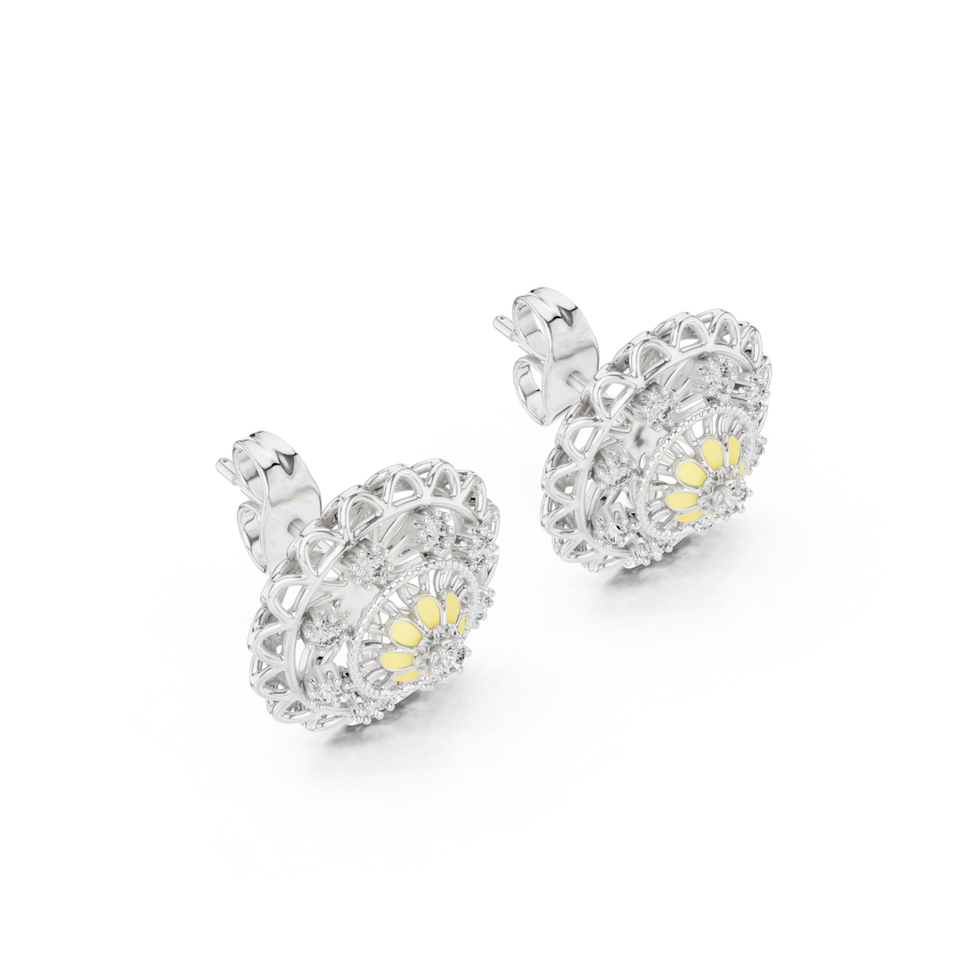 Floral Halo Studs