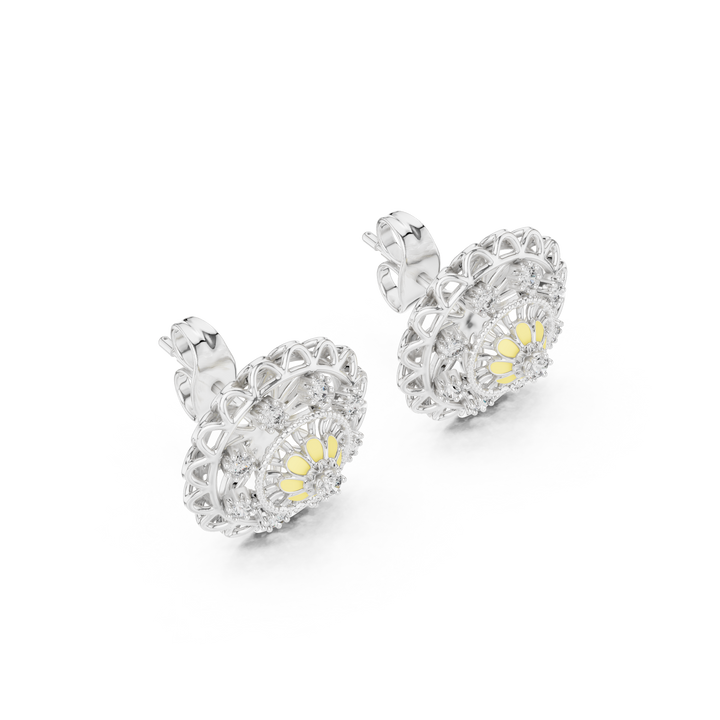 Floral Halo Studs