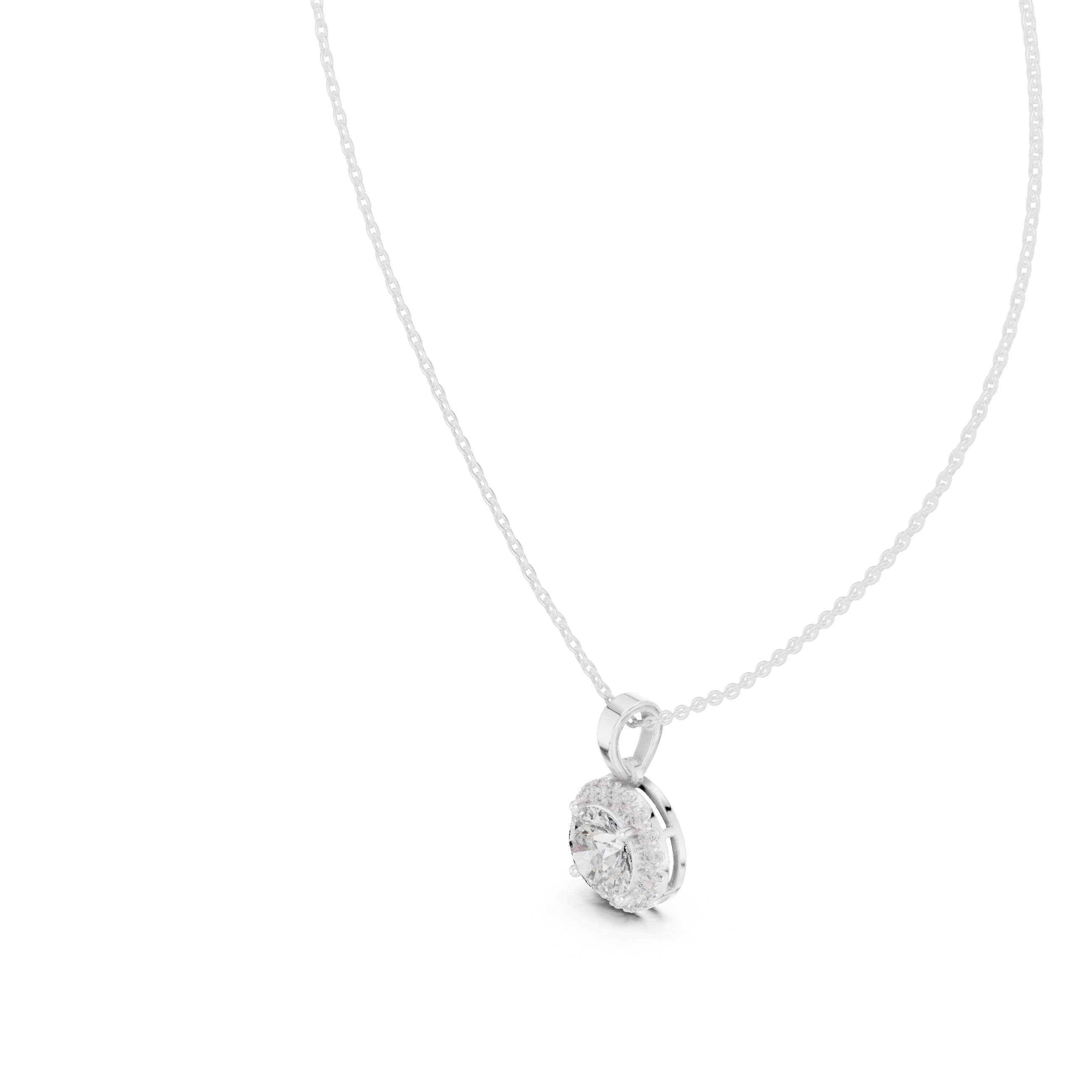 Halo Diamond Pendant