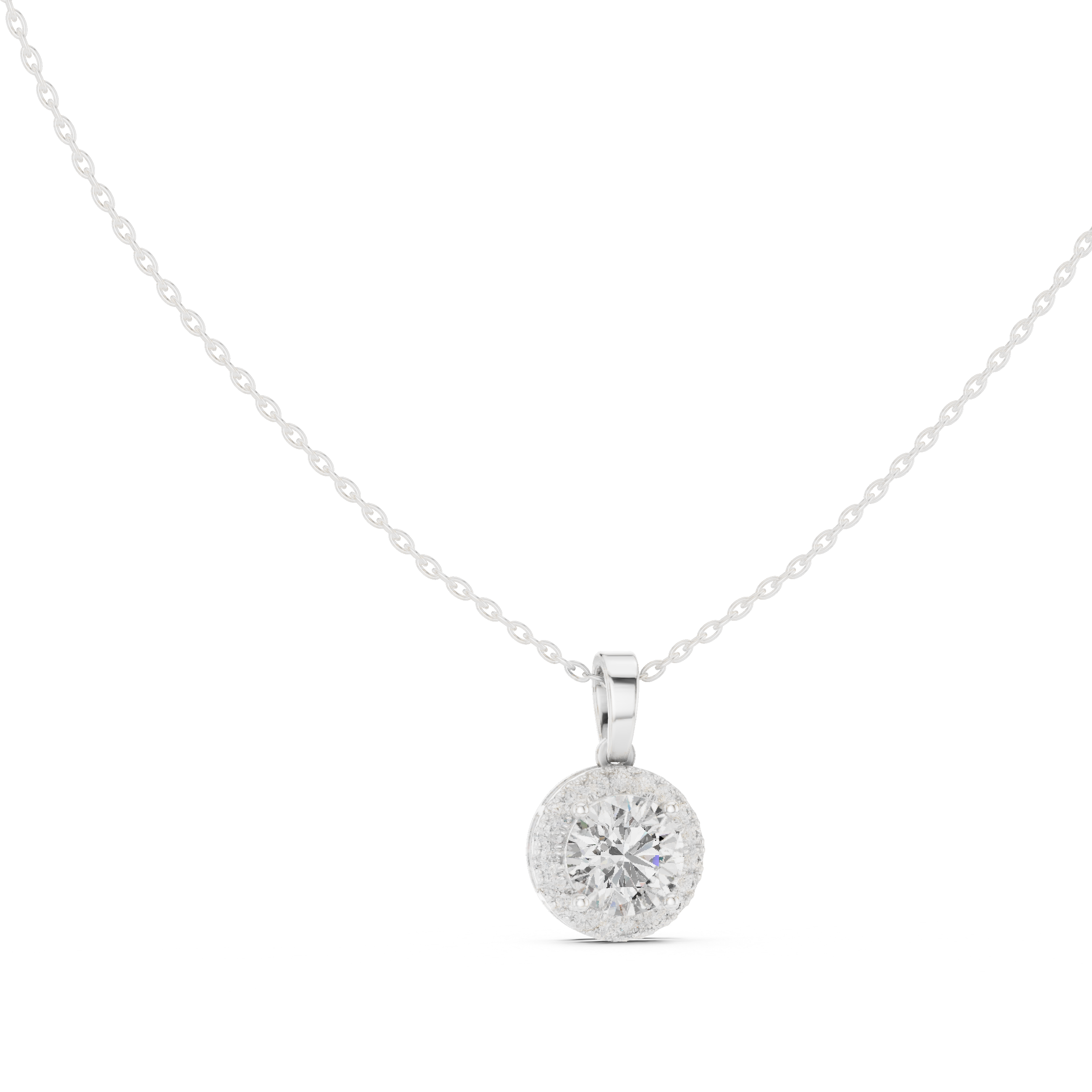 Halo Diamond Pendant