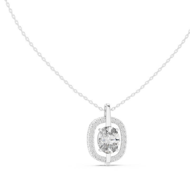 Oval Halo Pendant
