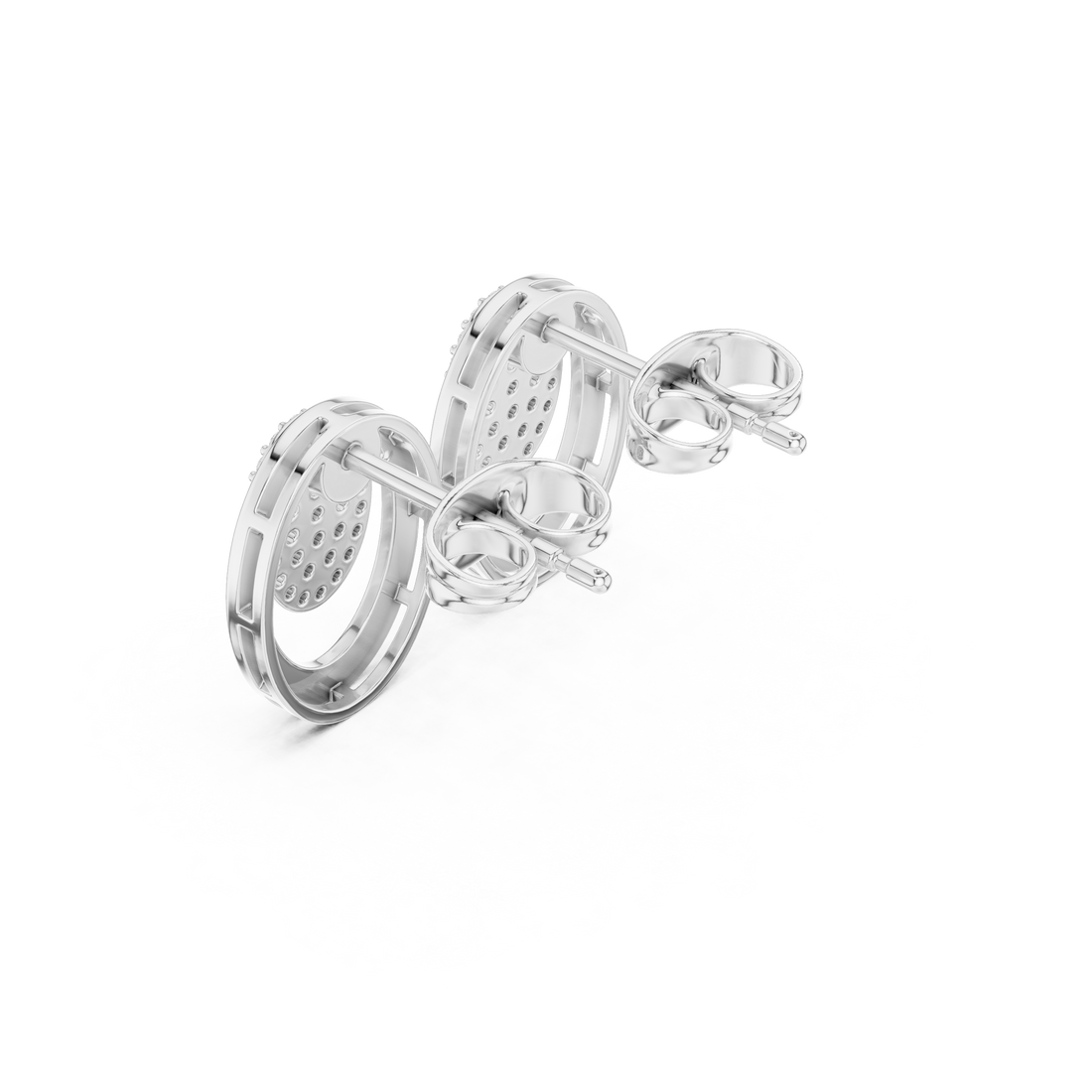 Oval Halo Studs