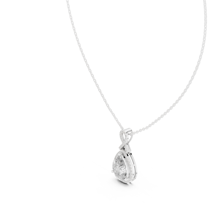 Pear Halo Pendant
