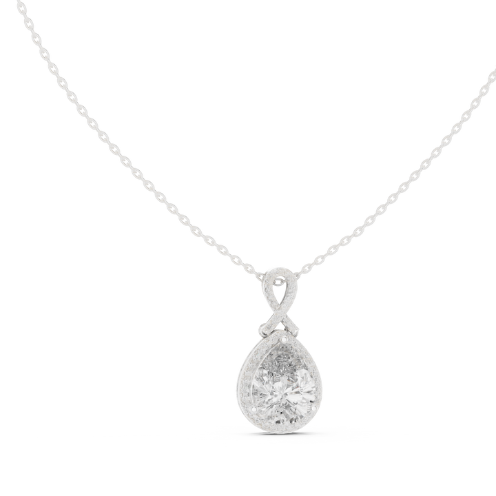 Pear Halo Pendant