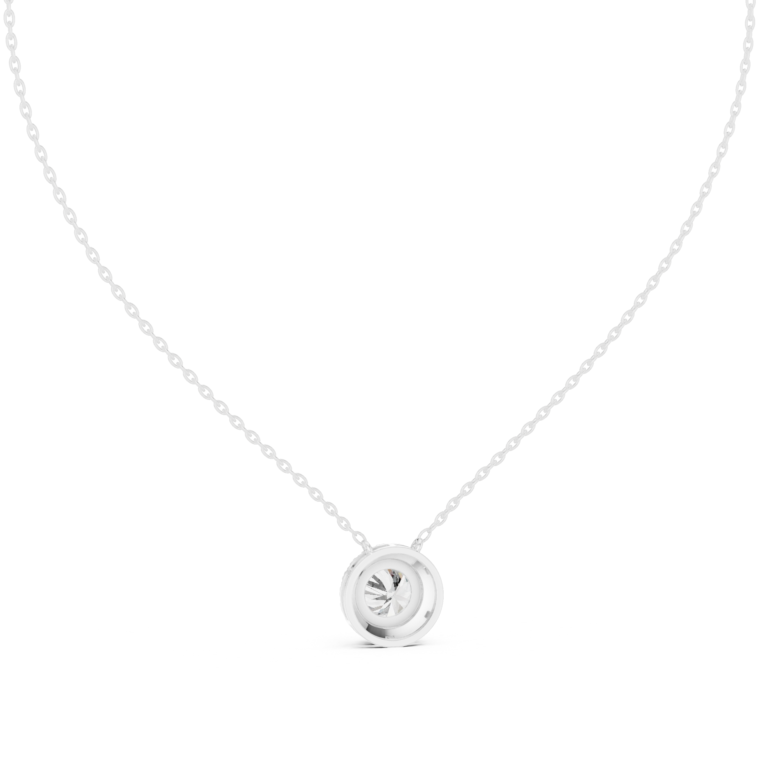 Round Halo Pendant