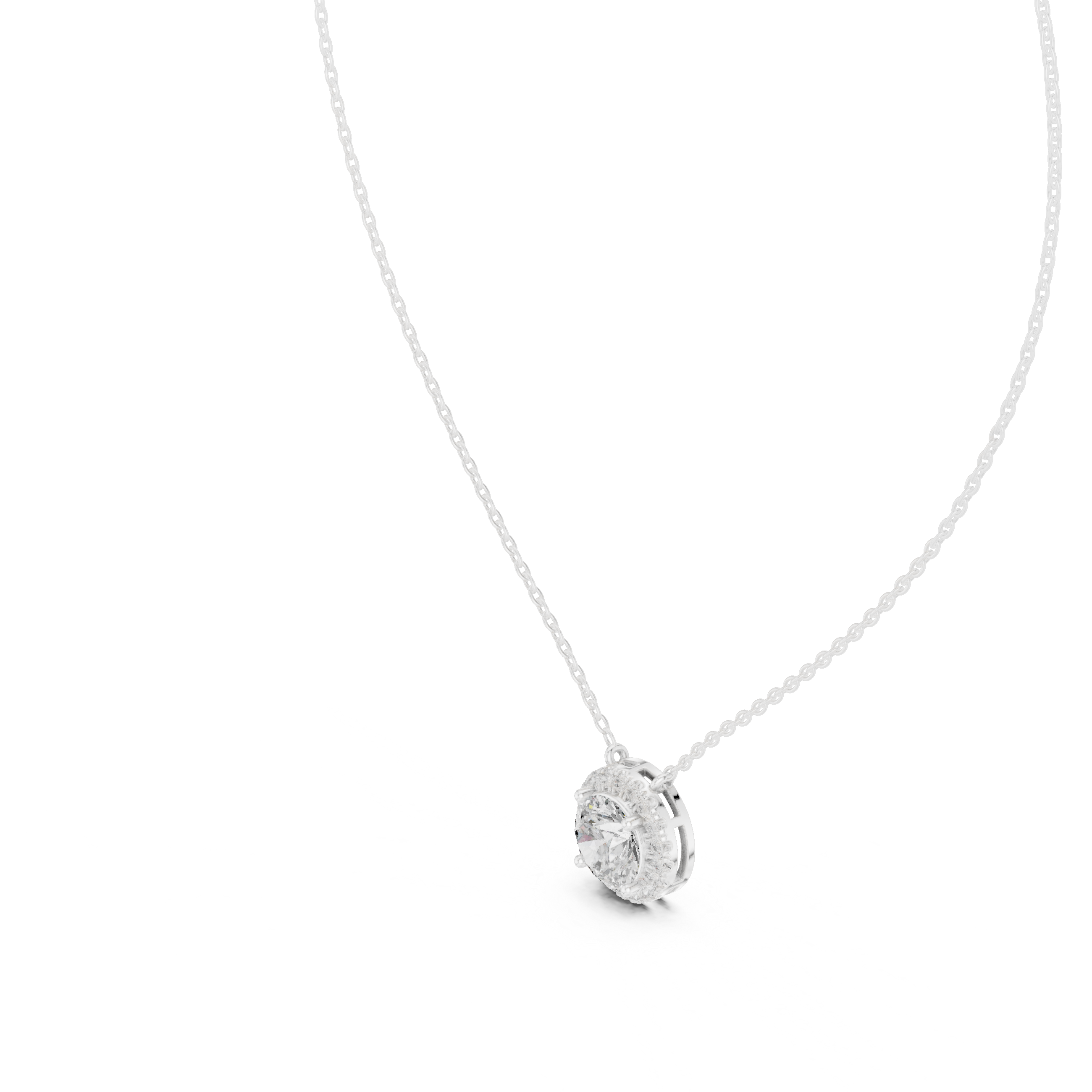 Round Halo Pendant
