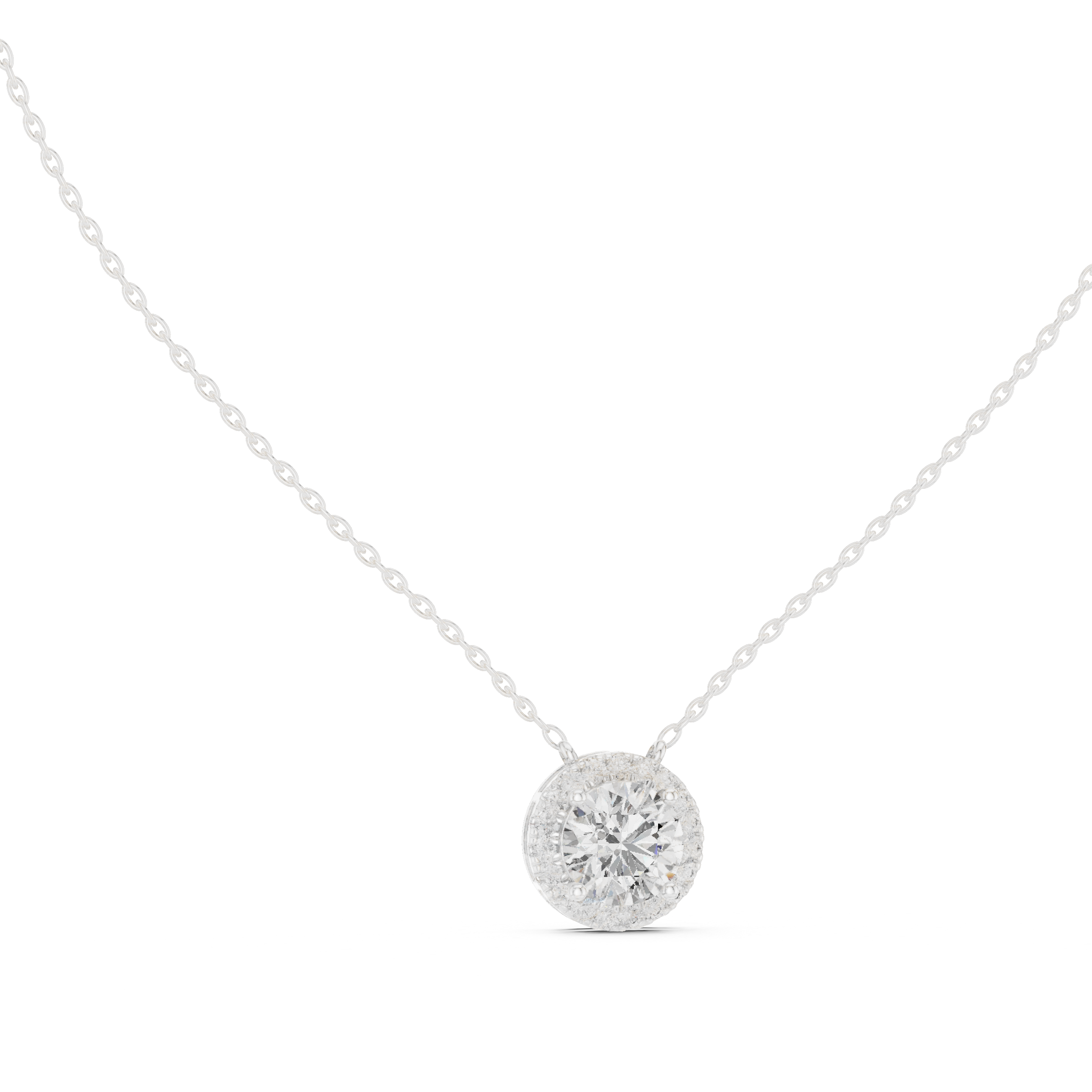 Round Halo Pendant
