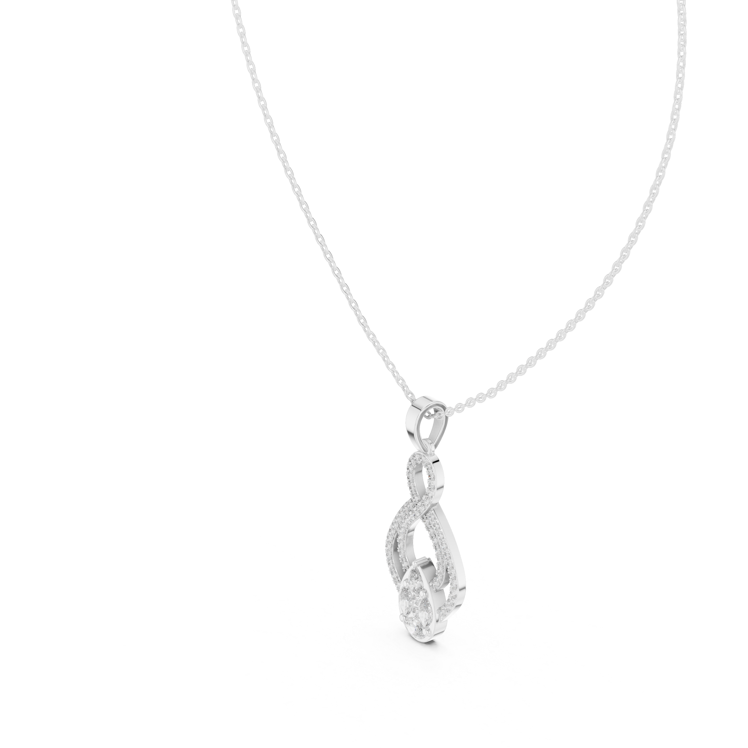 Teardrop Diamond Pendant