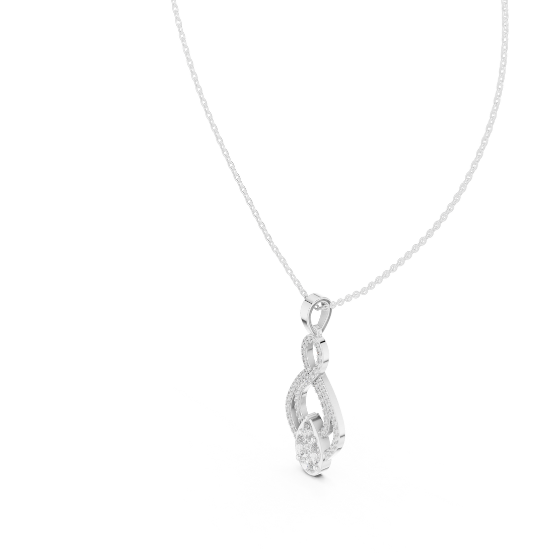 Teardrop Diamond Pendant
