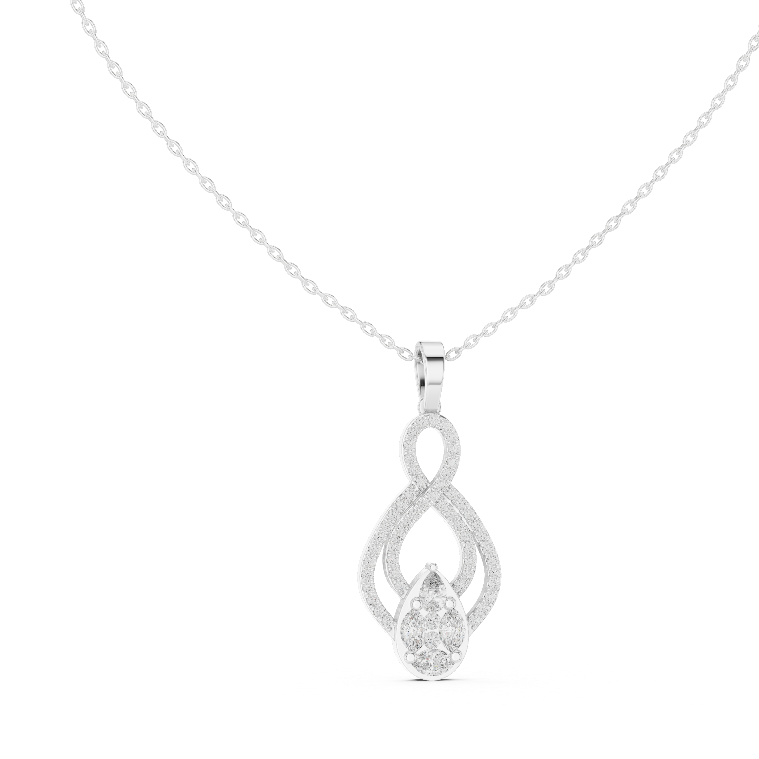 Teardrop Diamond Pendant