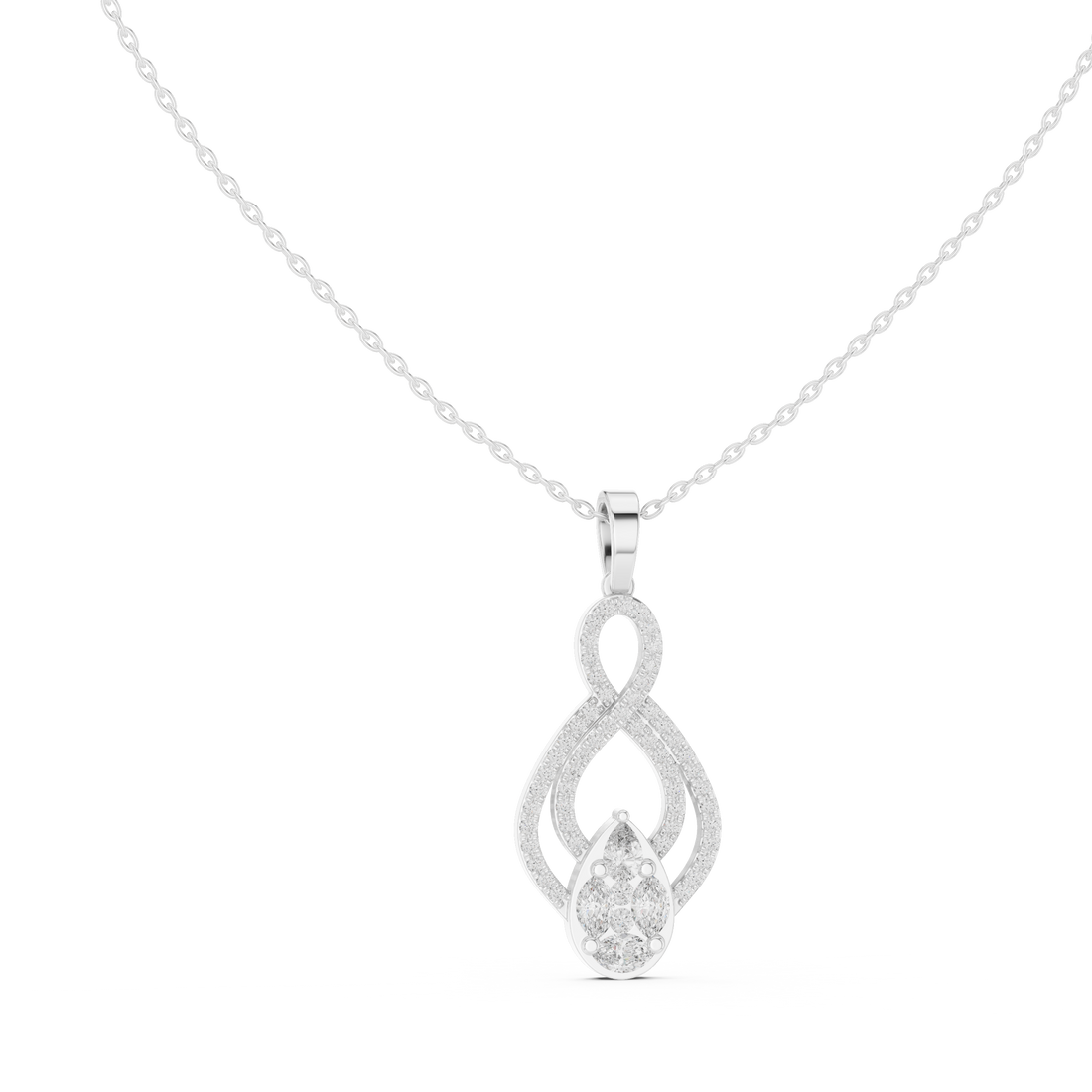 Teardrop Diamond Pendant