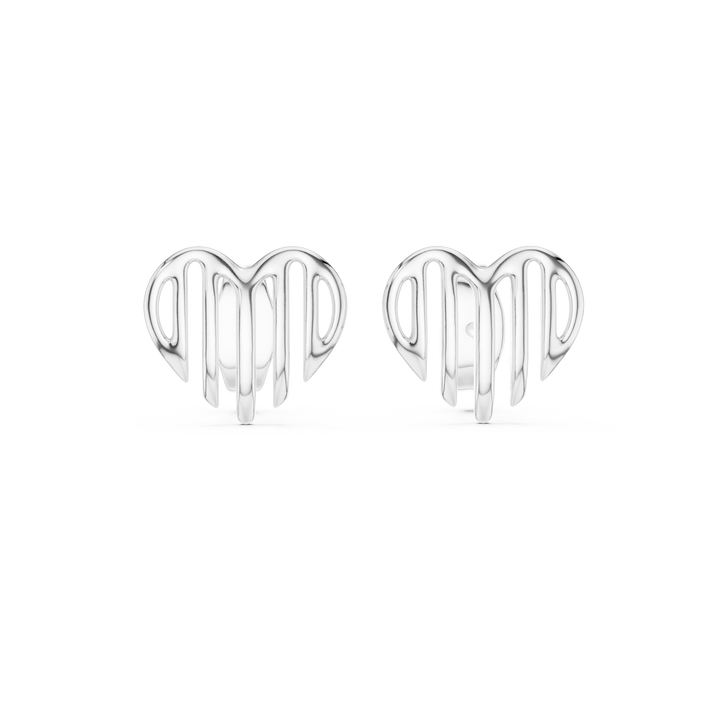 Abstract Heart Studs