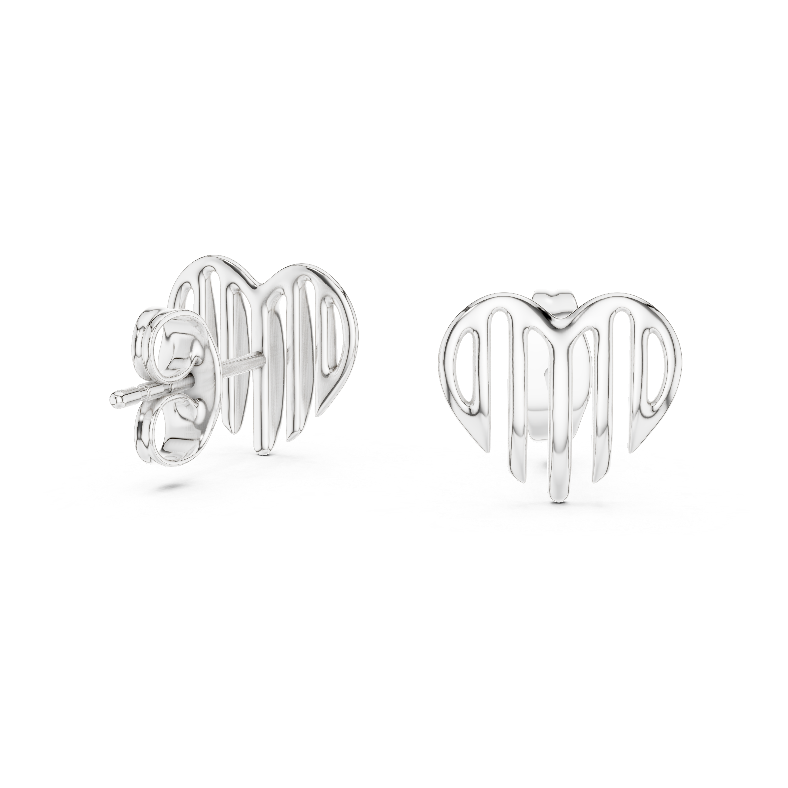 Abstract Heart Studs