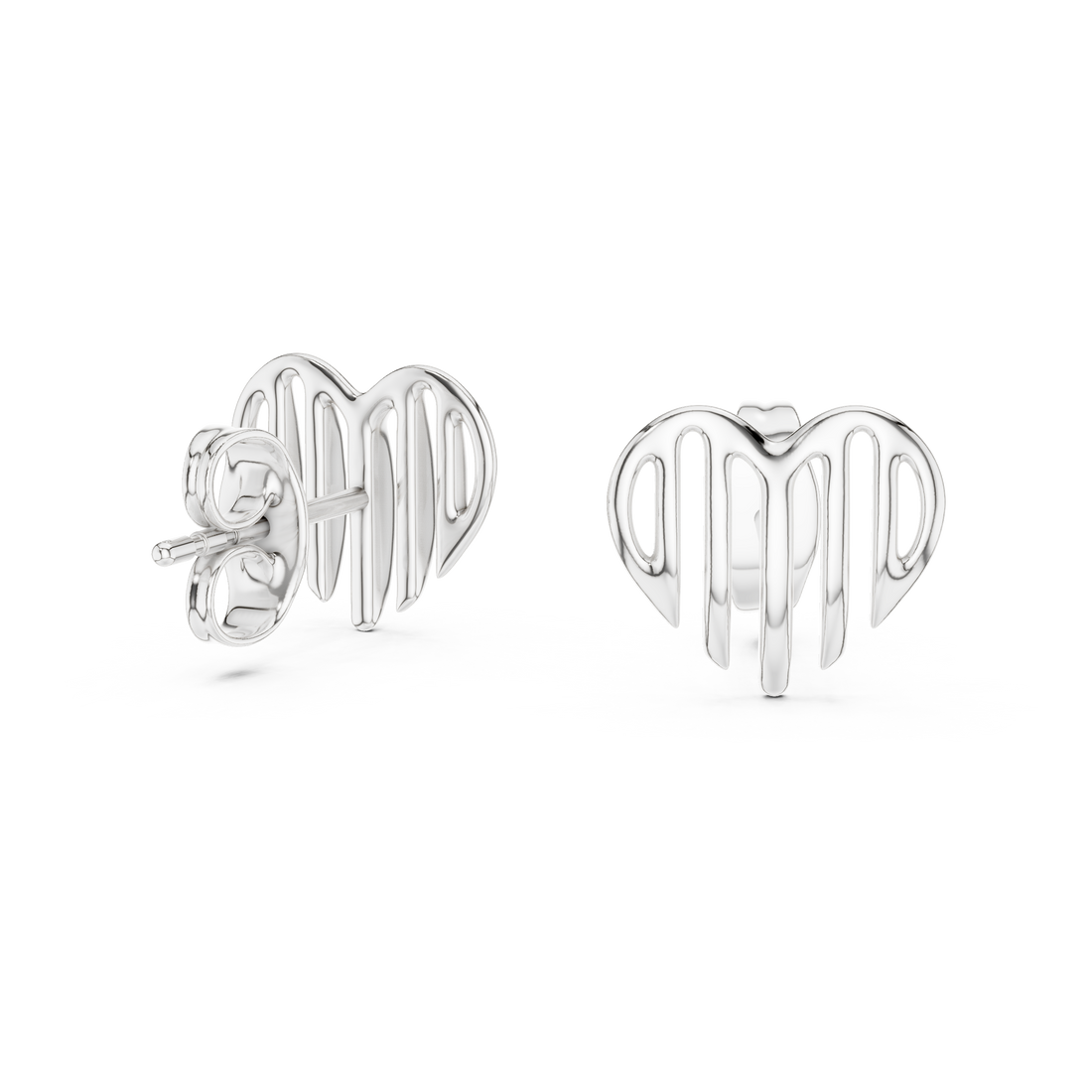 Abstract Heart Studs