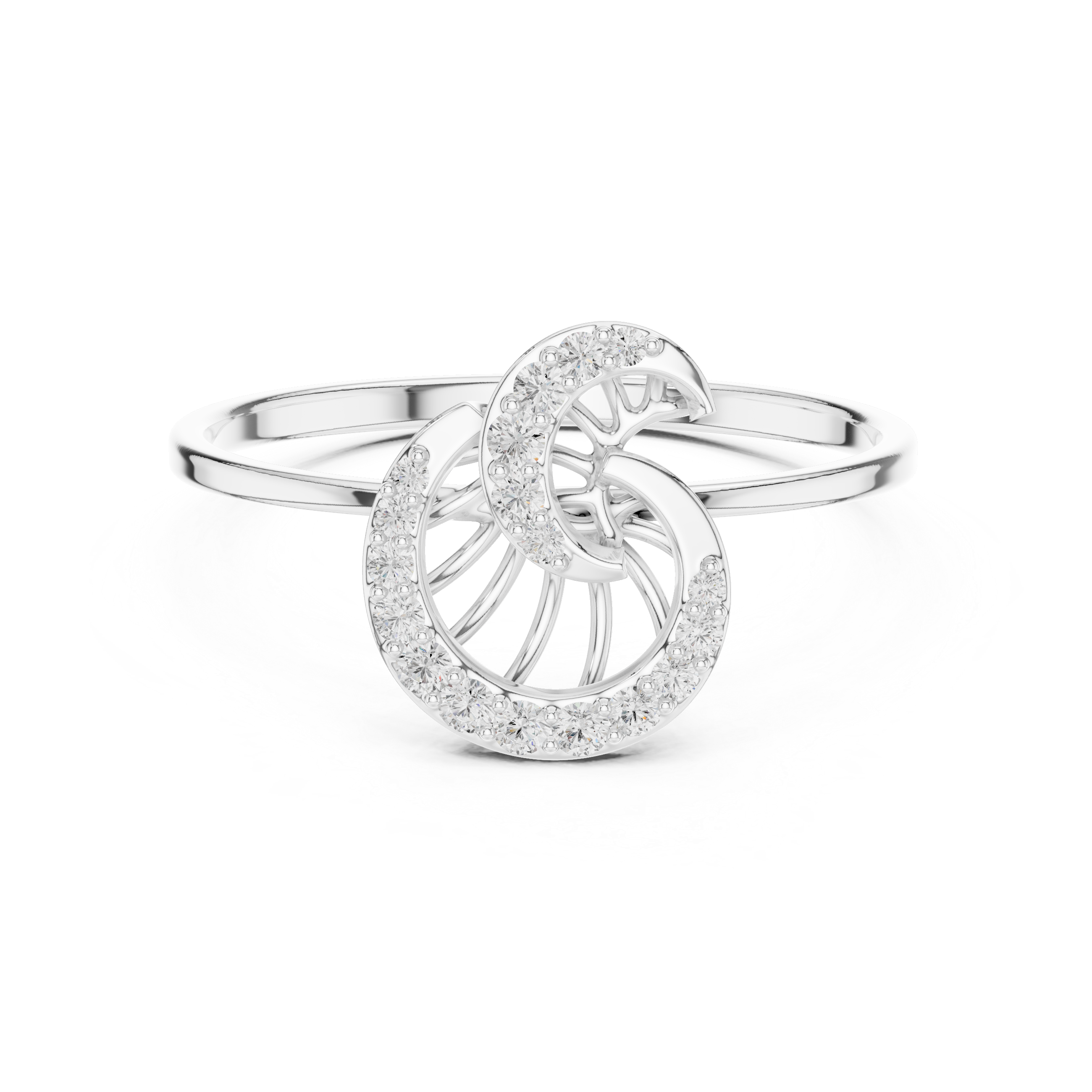 Celestial Swirl Diamond Ring