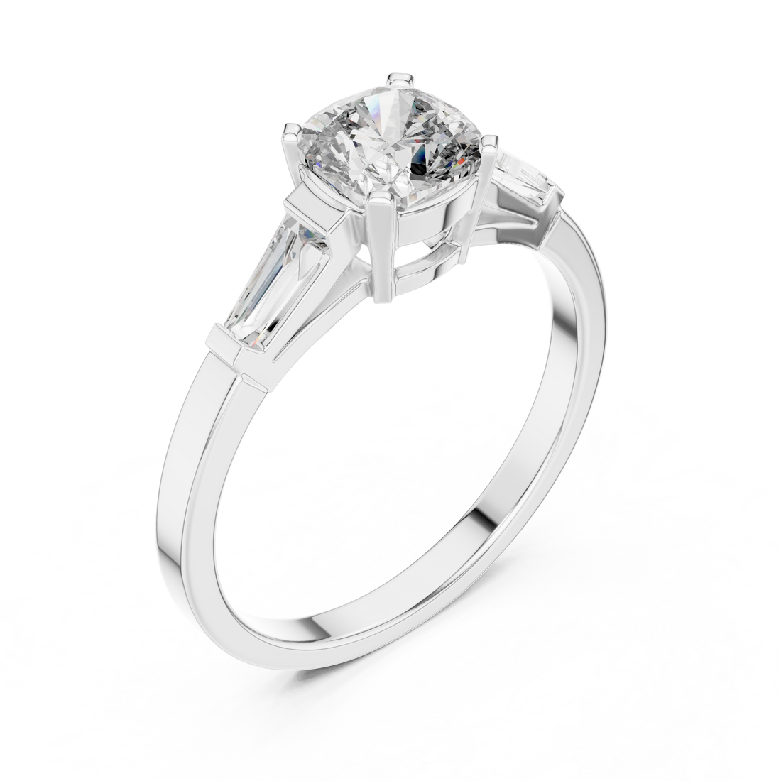 Cushion Trinity Ring