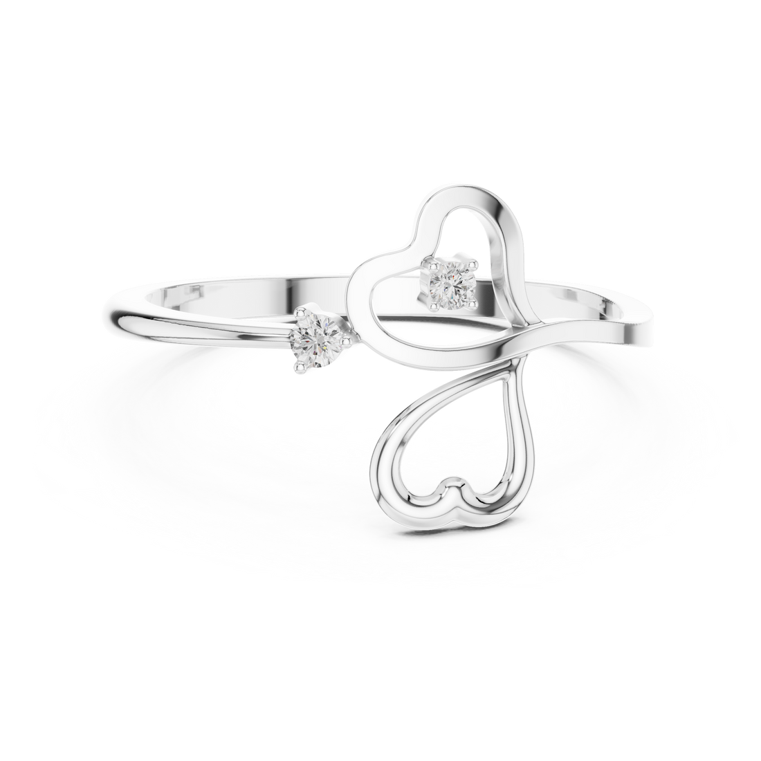 Twin Heart Ring
