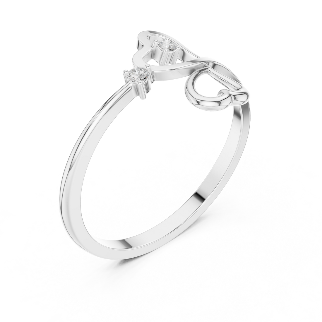 Twin Heart Ring
