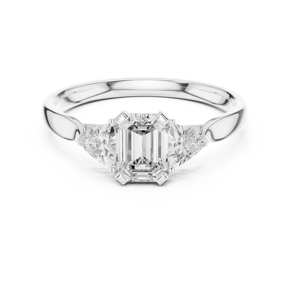 Emerald Trinity Ring