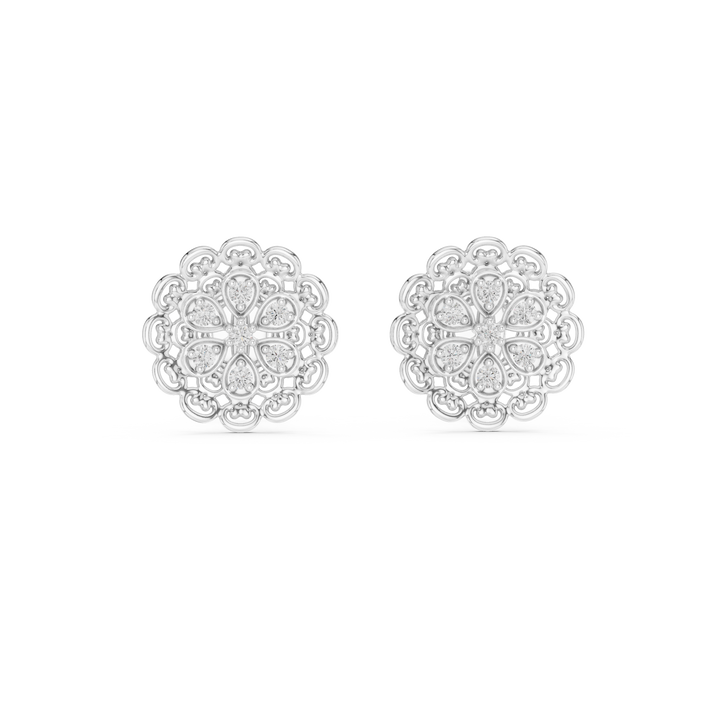 Floral Diamond Studs