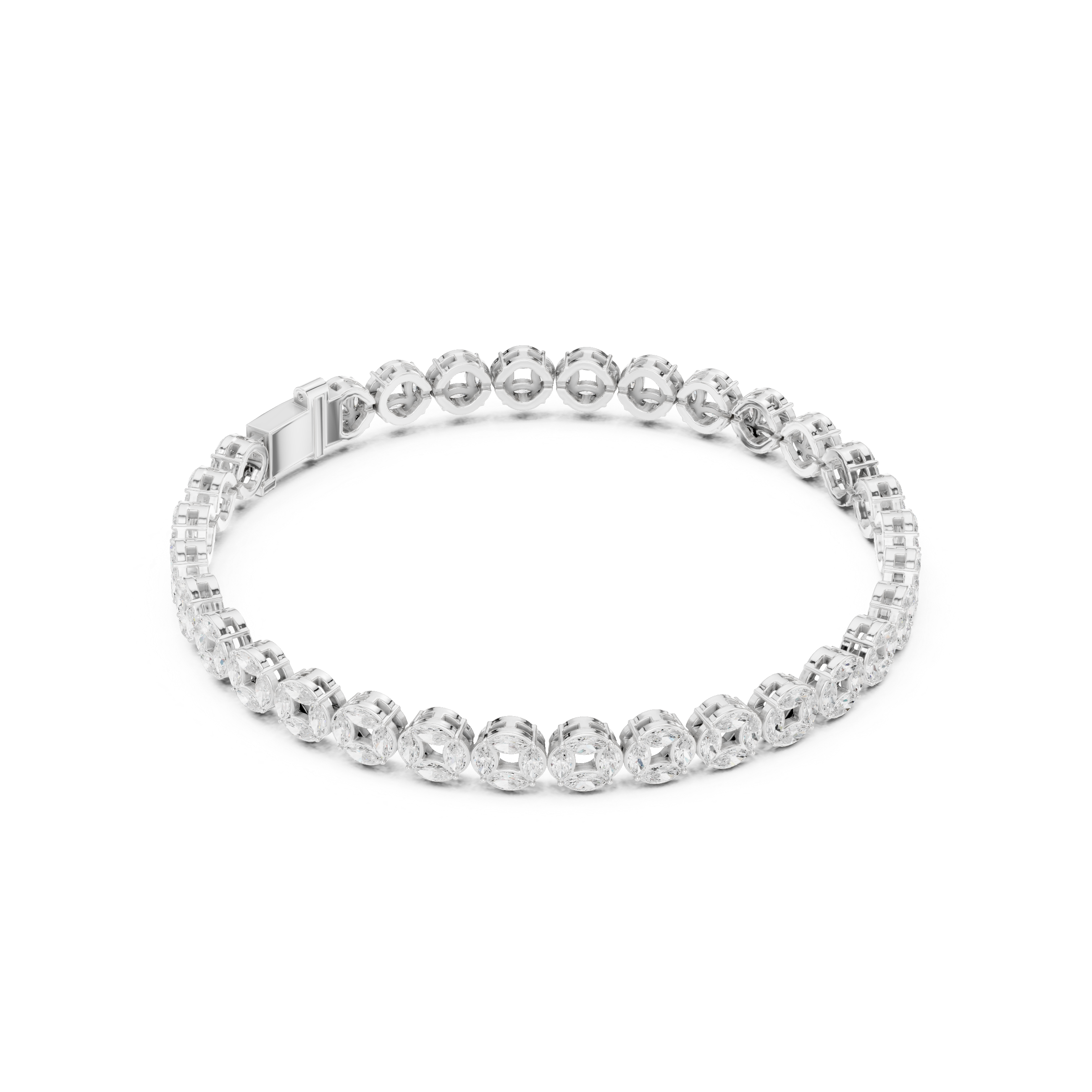 Marquise Halo Bracelet