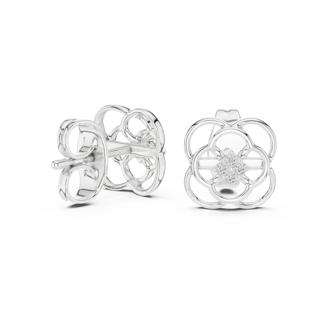 Petal Diamond Studs
