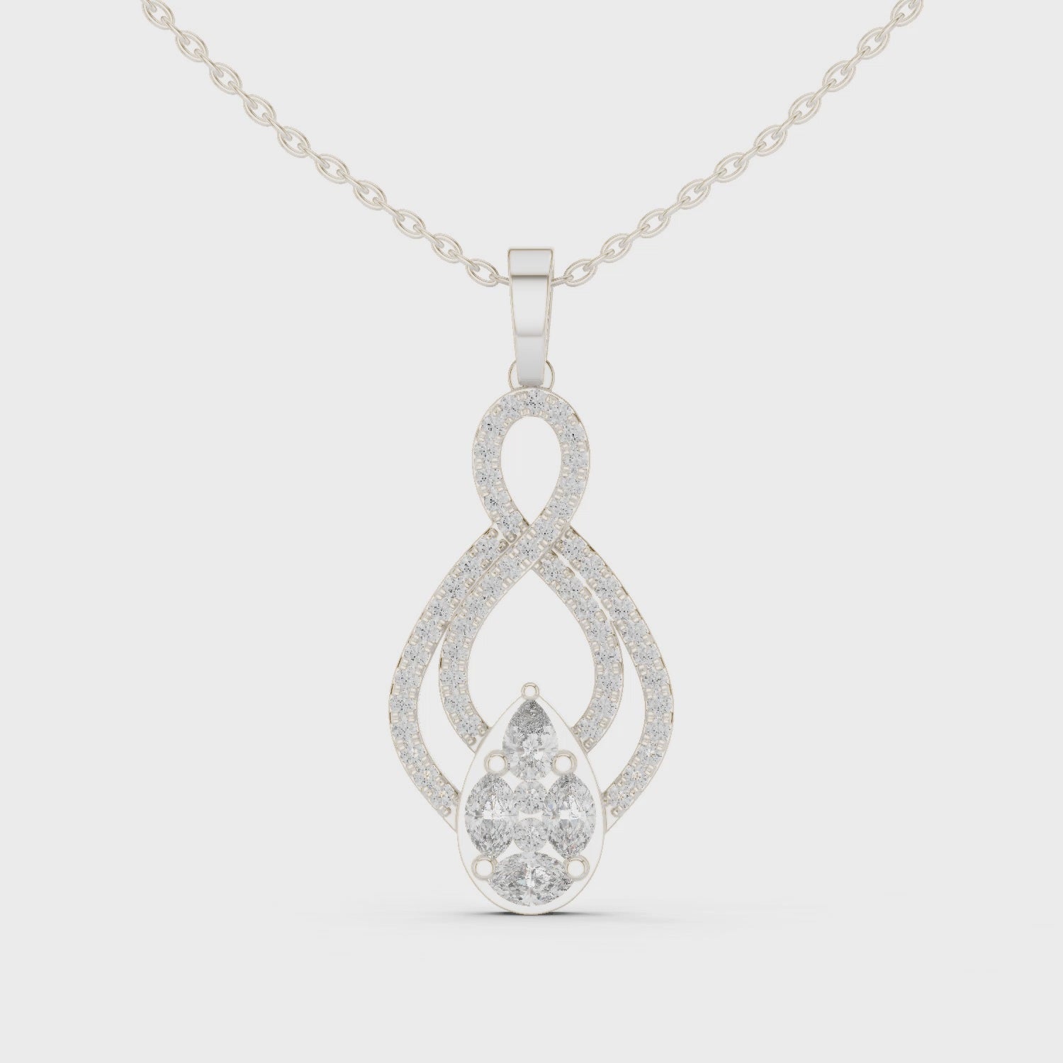 Teardrop Diamond Pendant