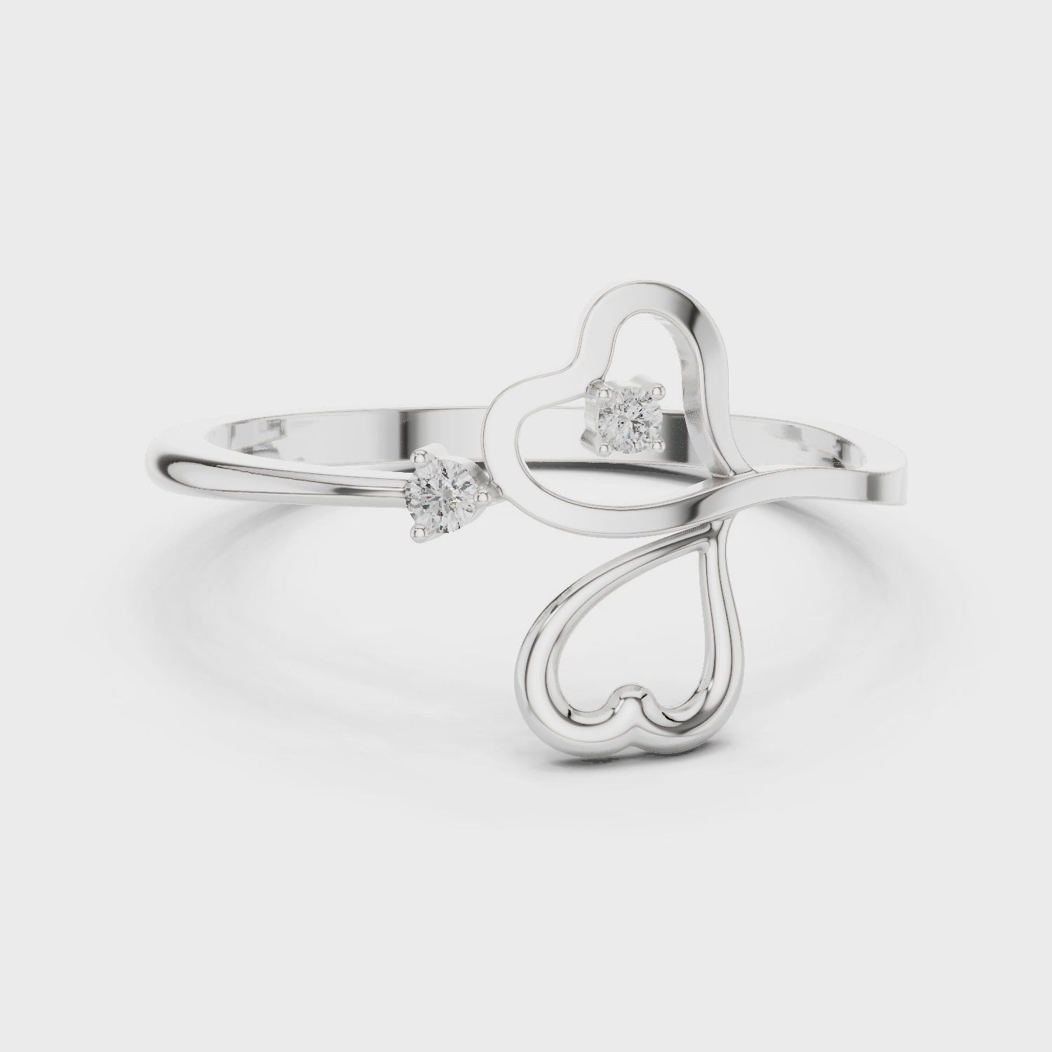 Twin Heart Ring