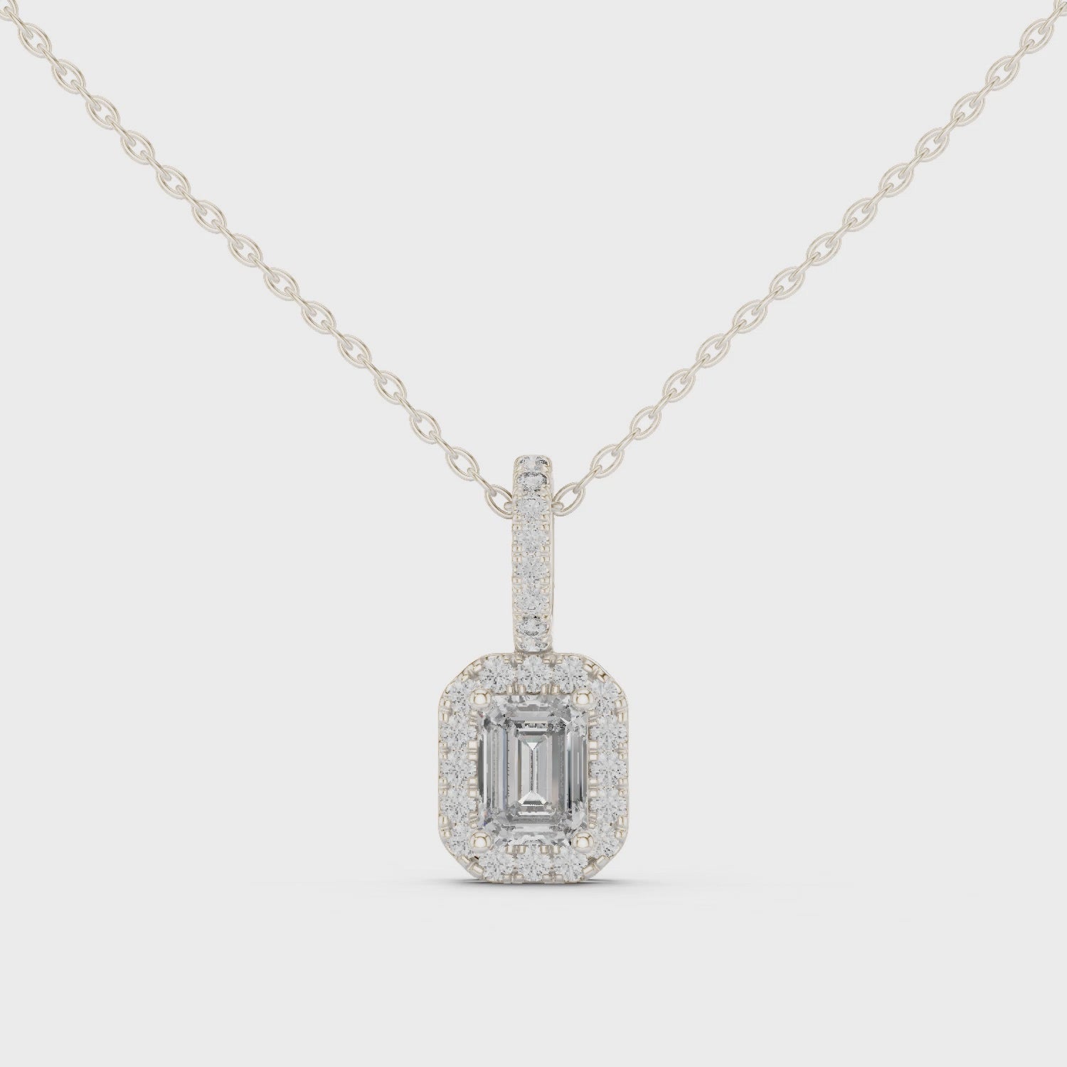 Emerald Halo Pendant