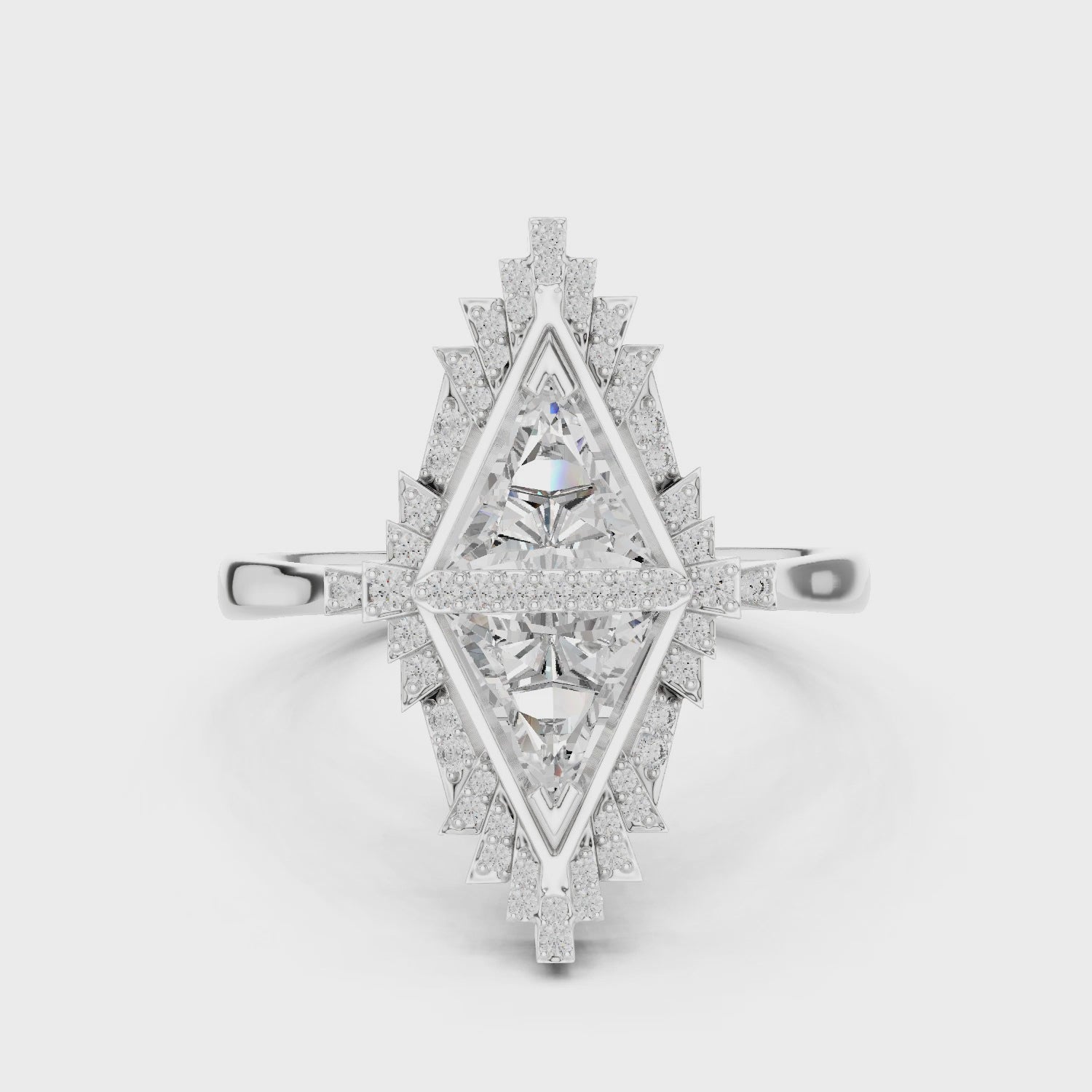 Triangle Halo Ring