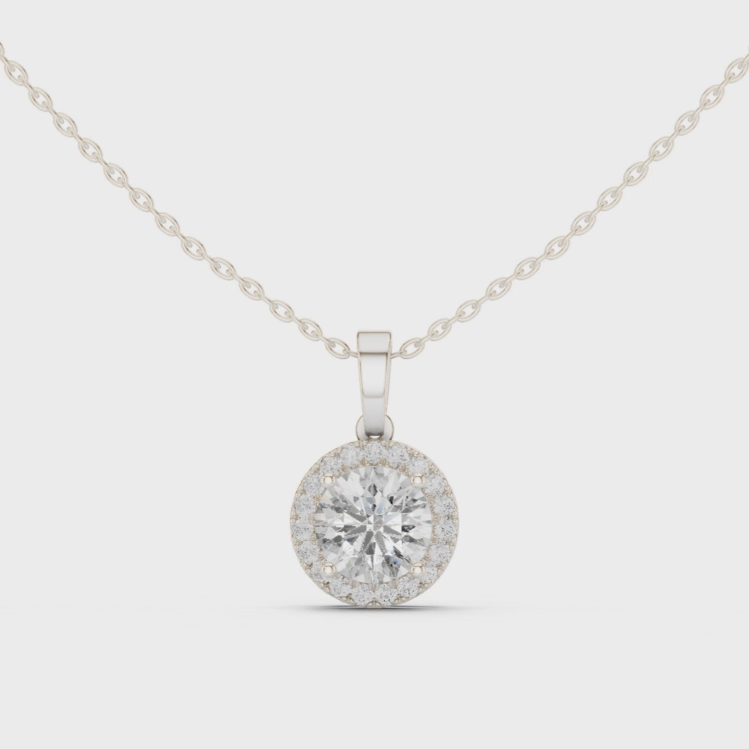 Halo Diamond Pendant