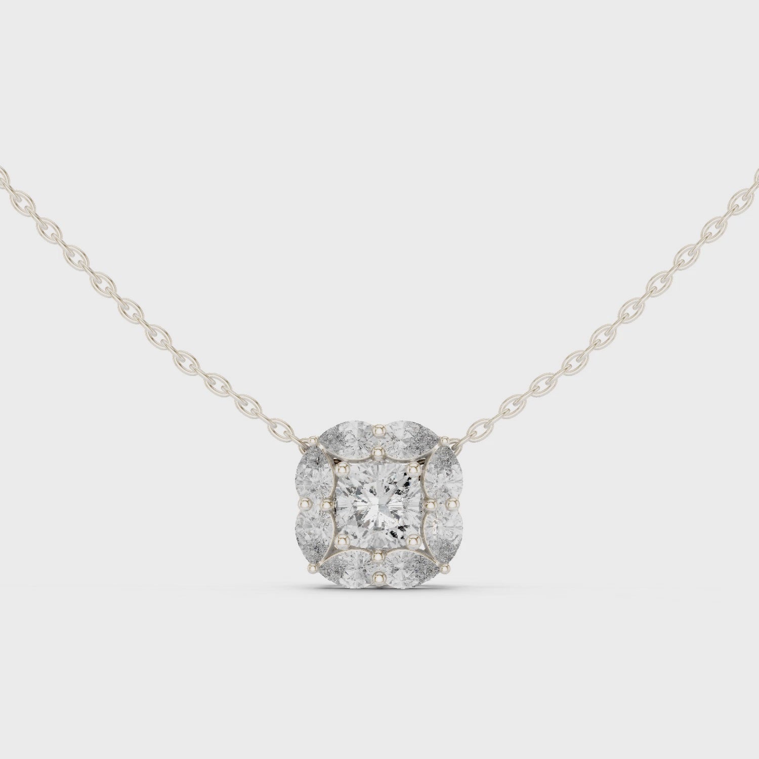 Cushion Halo Pendant