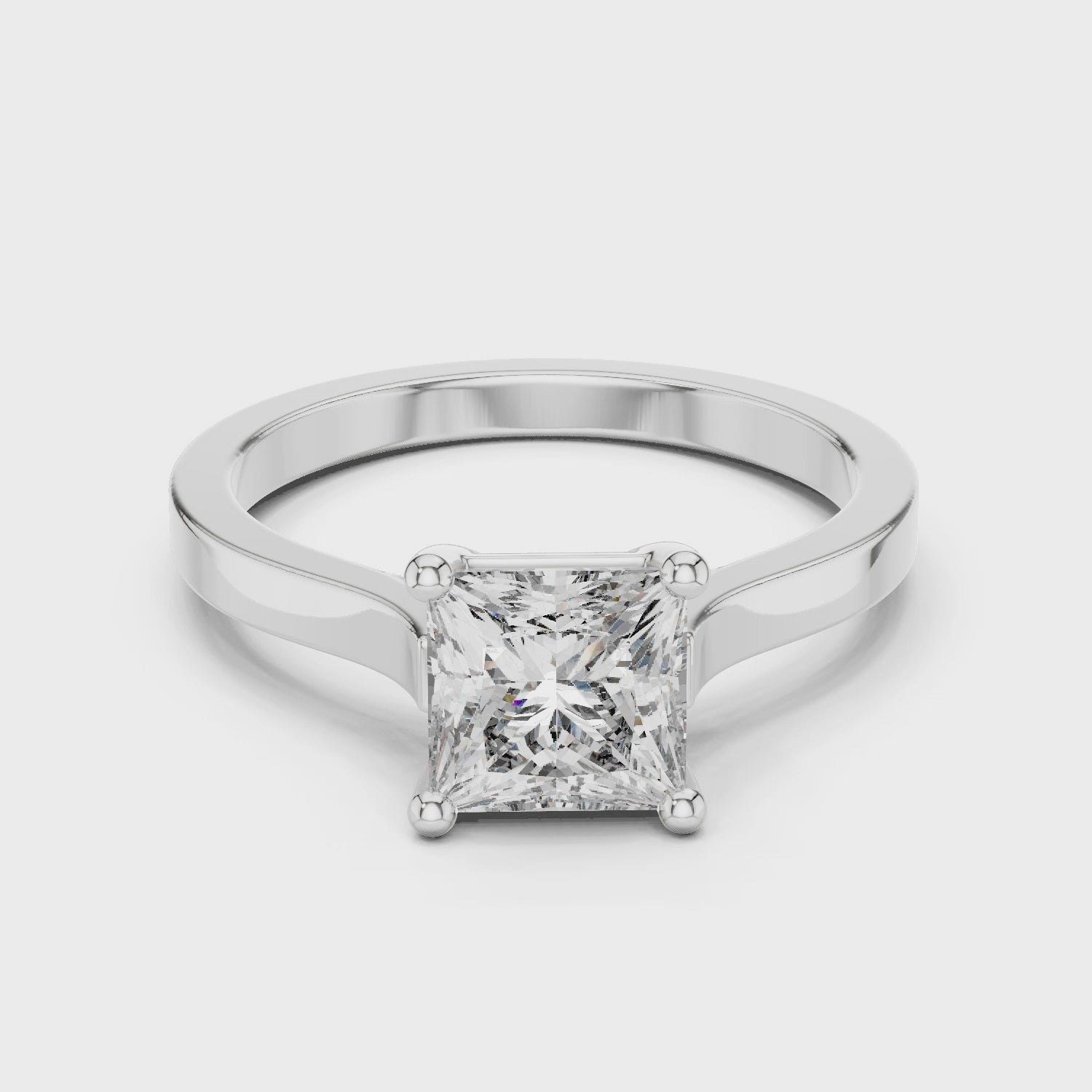 Princess Solitaire Ring