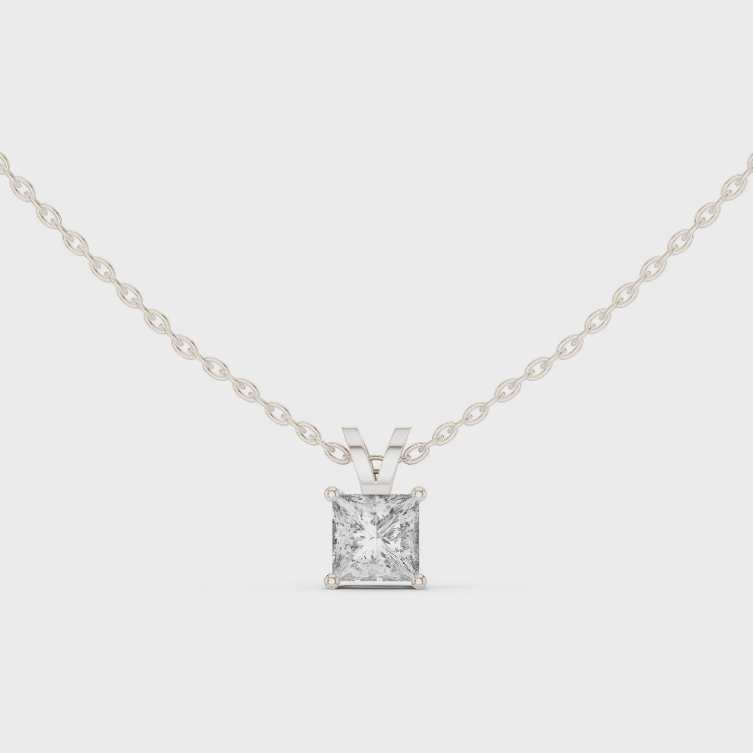 Princess Solitaire Pendant