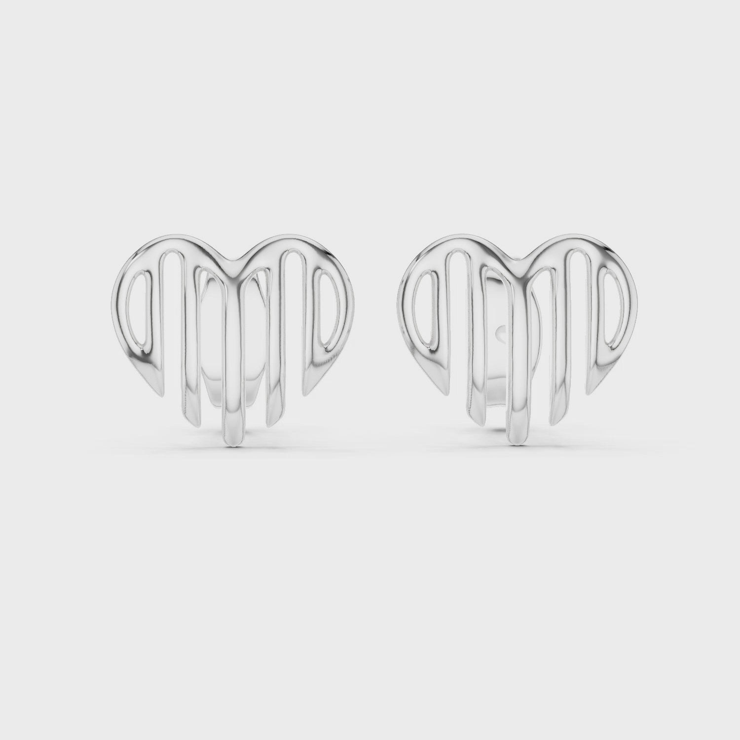 Abstract Heart Studs