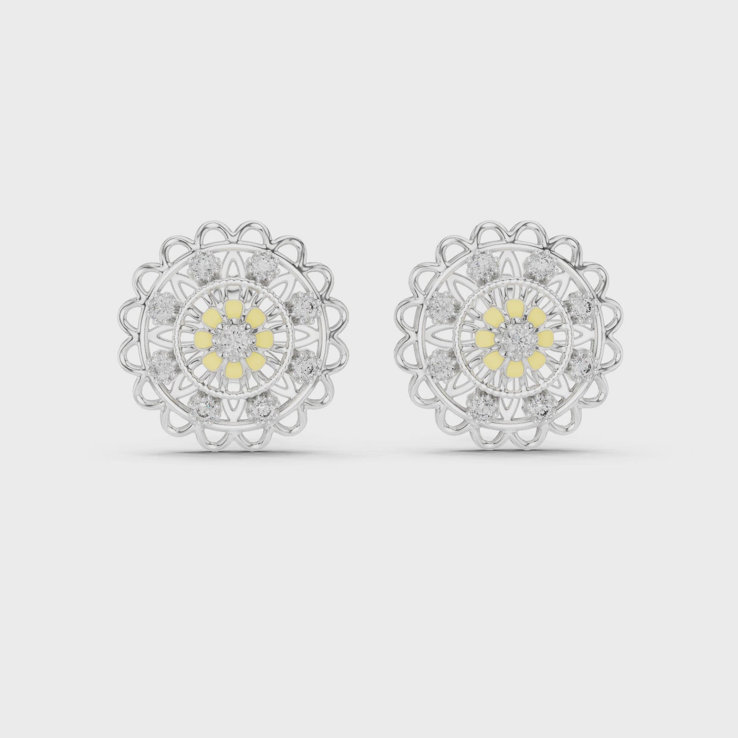 Floral Halo Studs