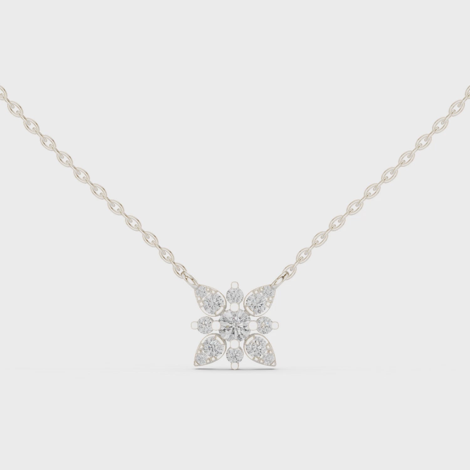 Floral Diamond Pendant