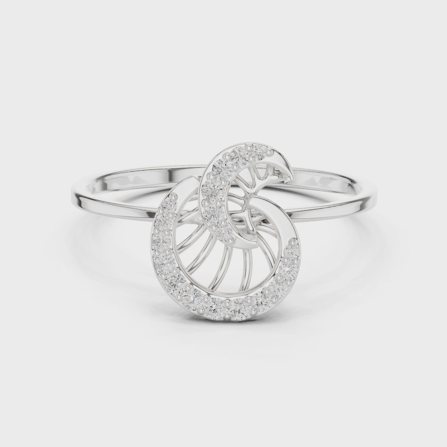 Celestial Swirl Diamond Ring