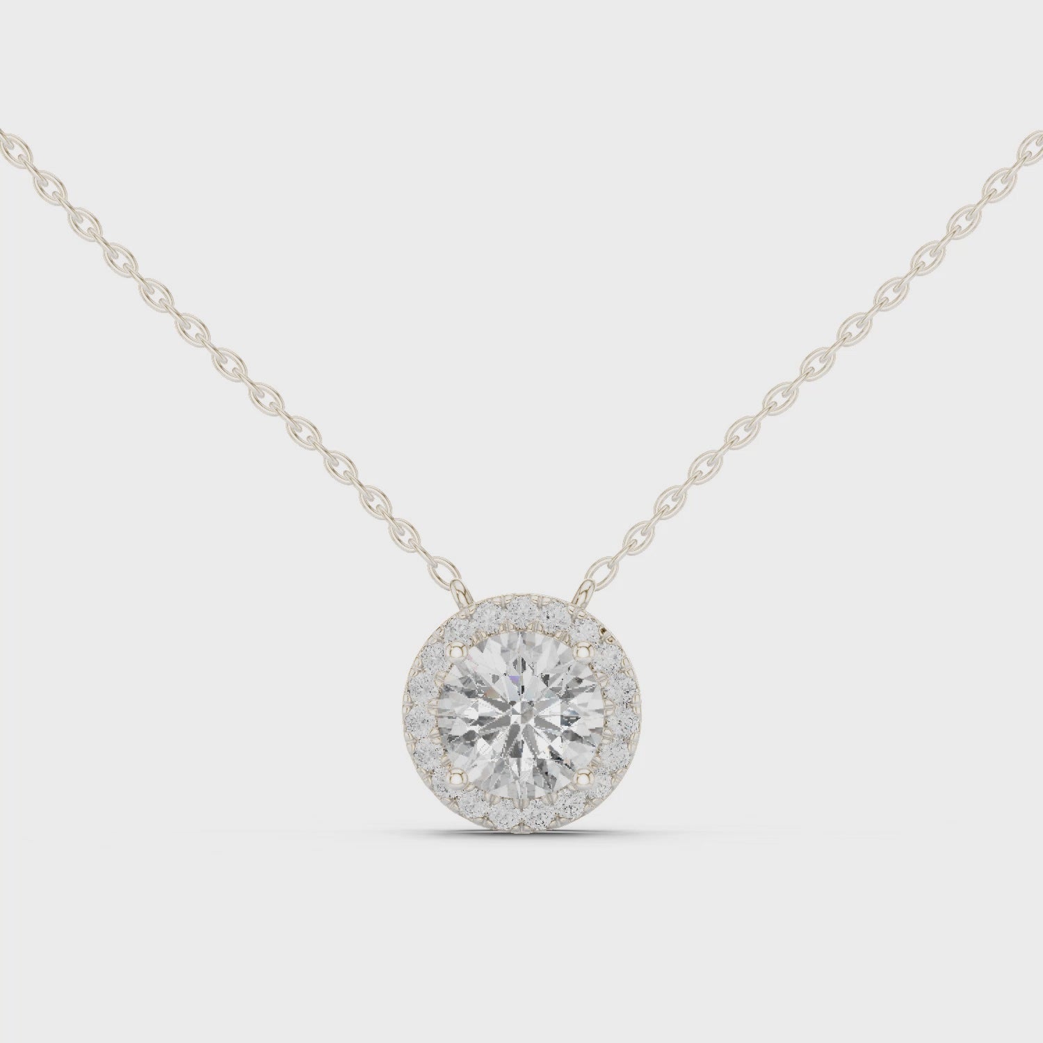 Round Halo Pendant