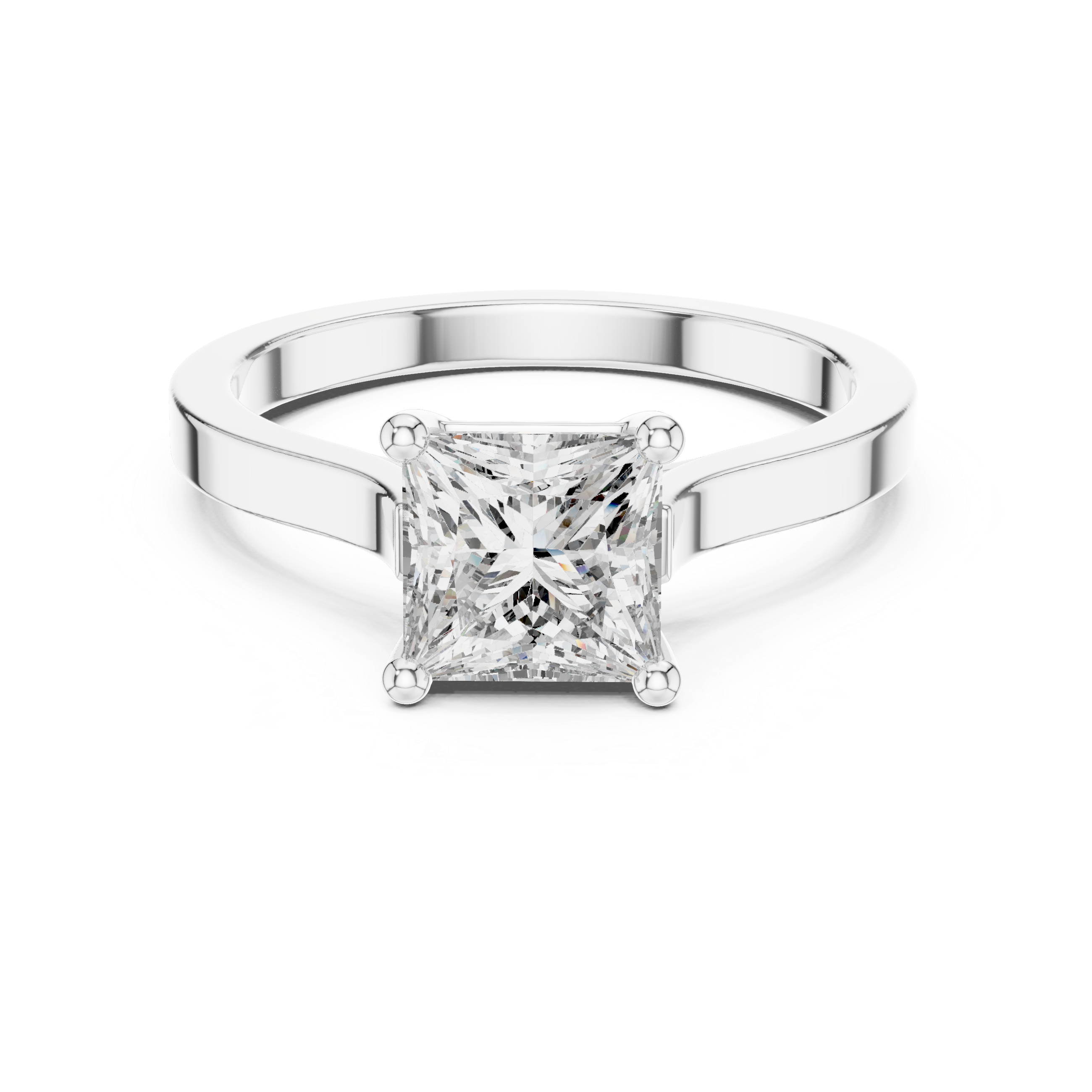 Princess Solitaire Ring