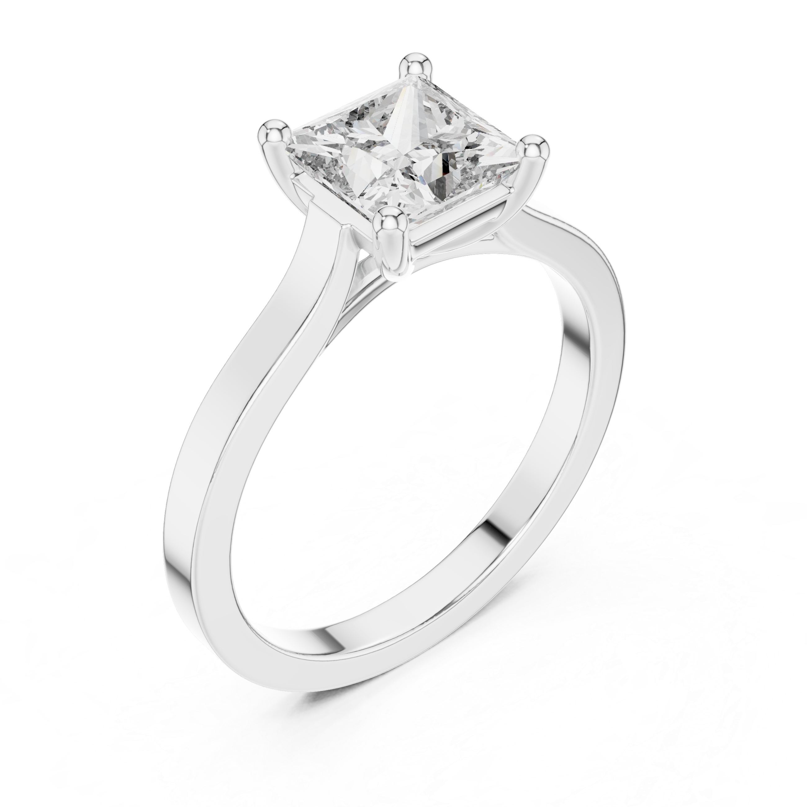 Princess Solitaire Ring