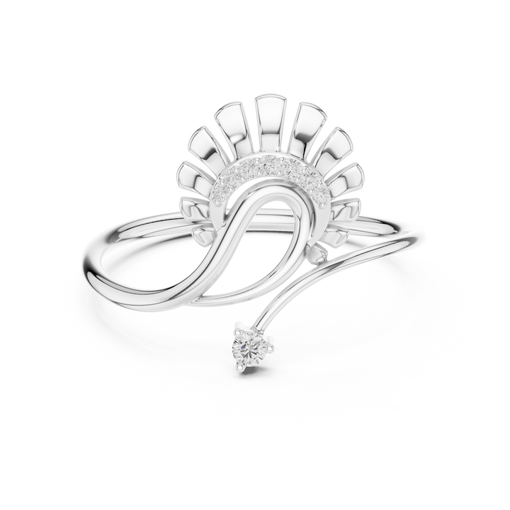 Radiant Arc Bloom Ring